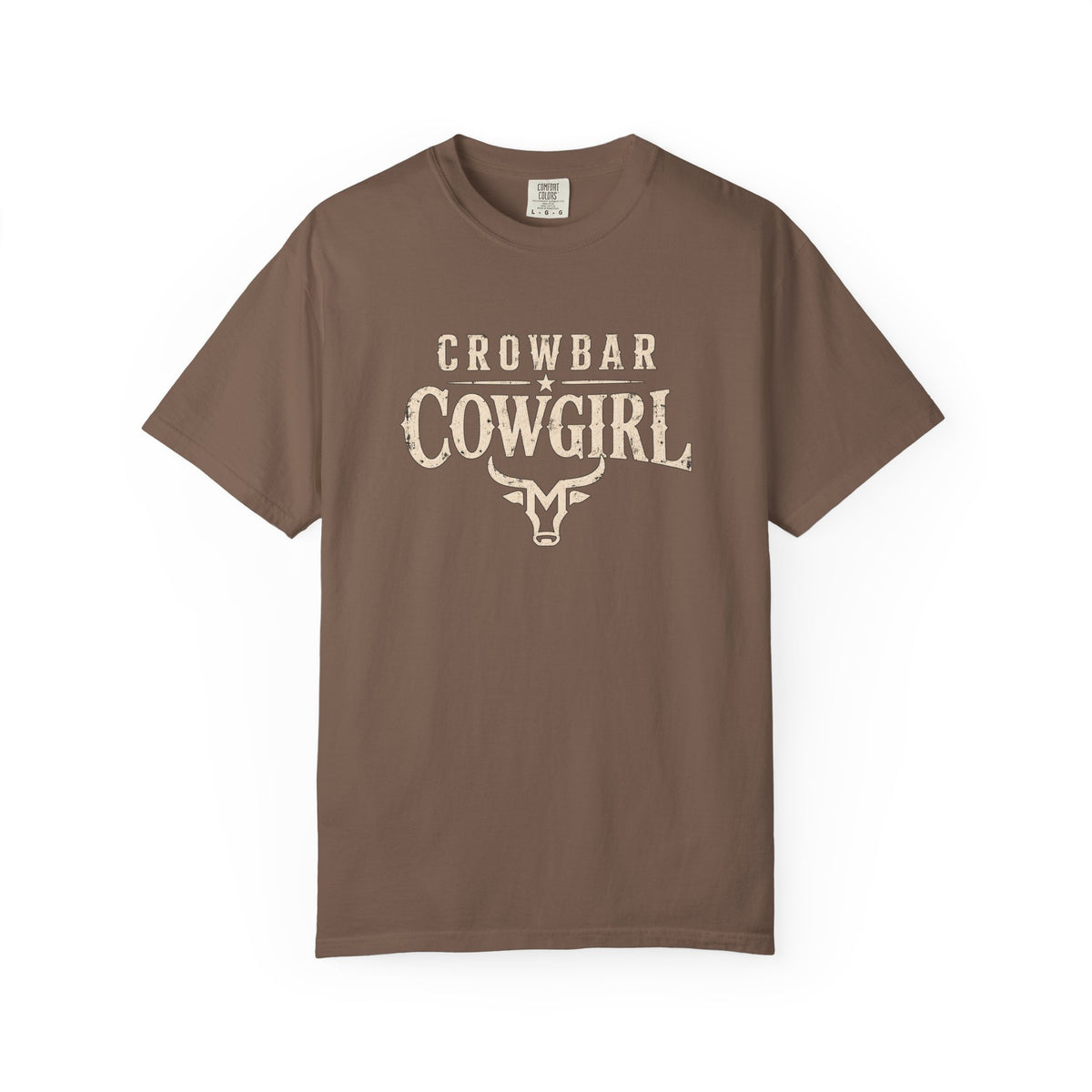 Crowbar Cowgirl T-shirt | Western Bull Skull Graphic | Missouri Bravo Show