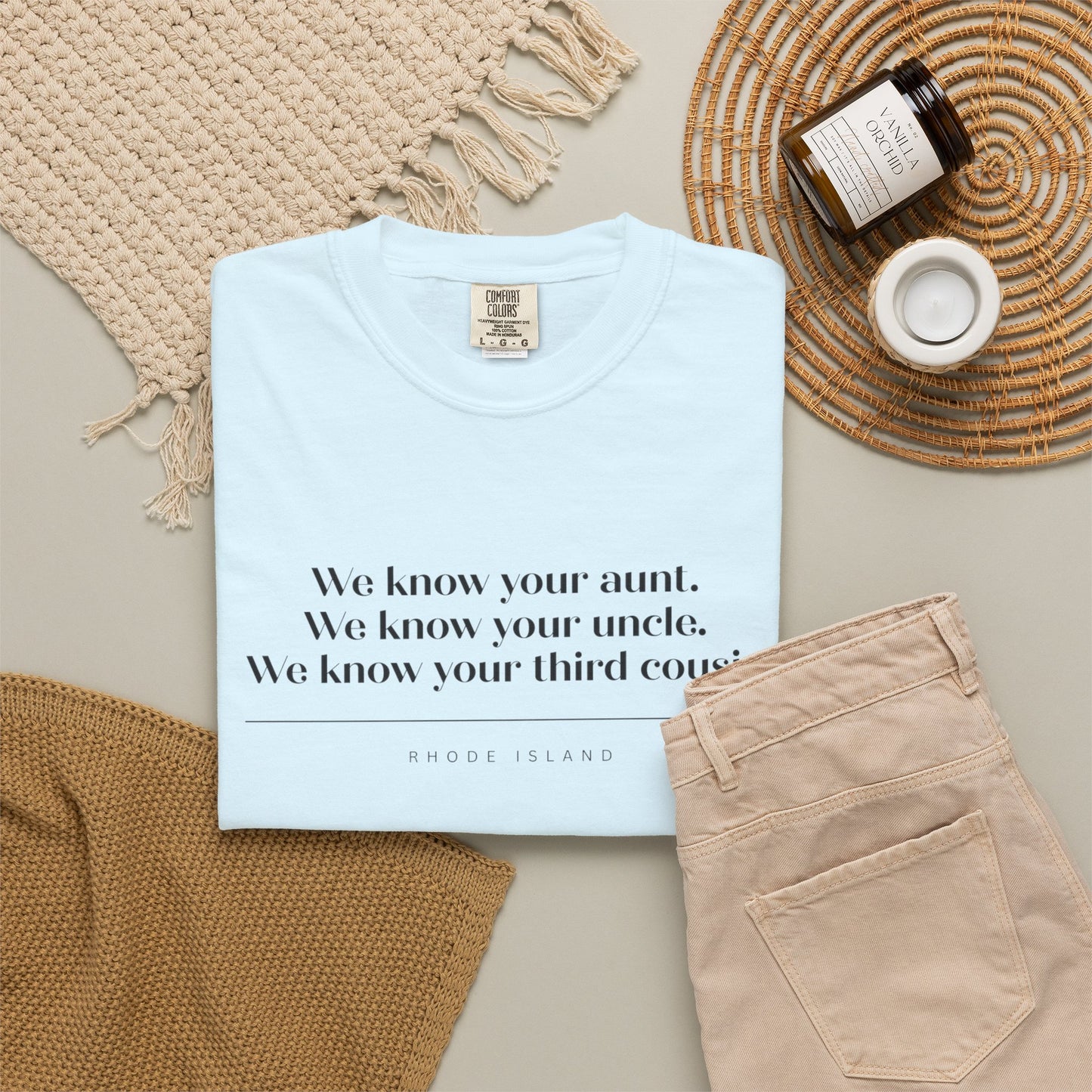 We Know Your Aunt Shirt, Rhode Island Tee, RHORI Inspired Shirt, Ocean State Gift, Everyone Knows Everyone Tee