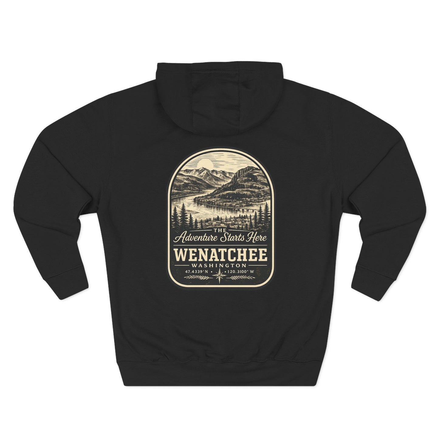 Wenatchee Washington Hoodie | Columbia River | Raised 509 | Local Pride | Adventure Starts Here