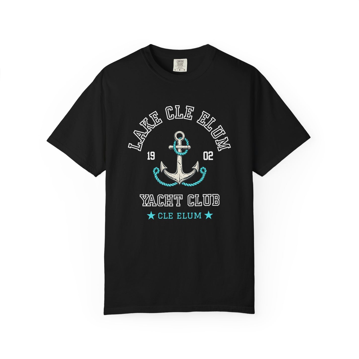 Turquoise Anchor Graphic T-Shirt | Nautical Anchor Illustration