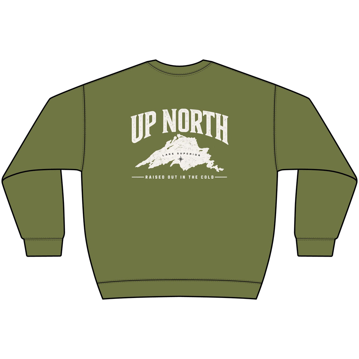 Up North Lake Superior “Raised Out in the Cold” Crewneck Sweatshirt