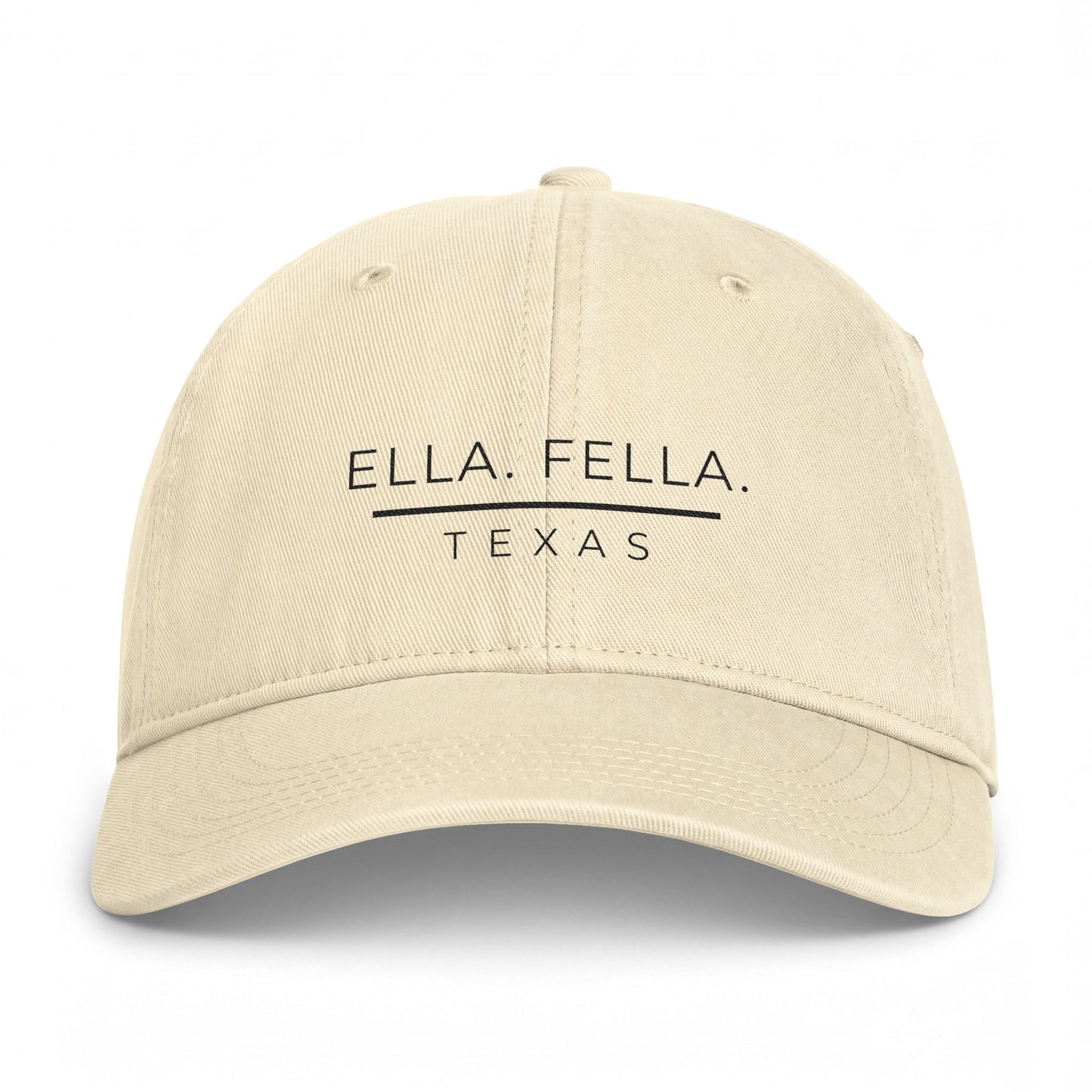Ella Fella Texas Hat, Embroidered Cotton Baseball Cap, Vintage Washed Adjustable Hat, Texas Gift for Men