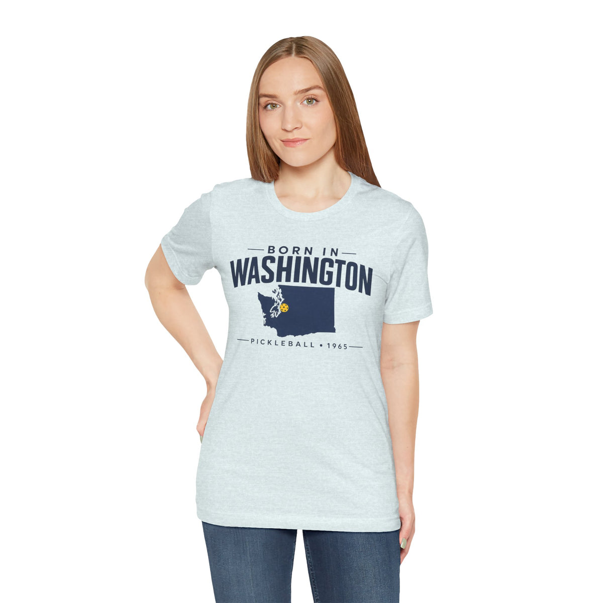 Born in Washington Pickleball 1965 Unisex Tee