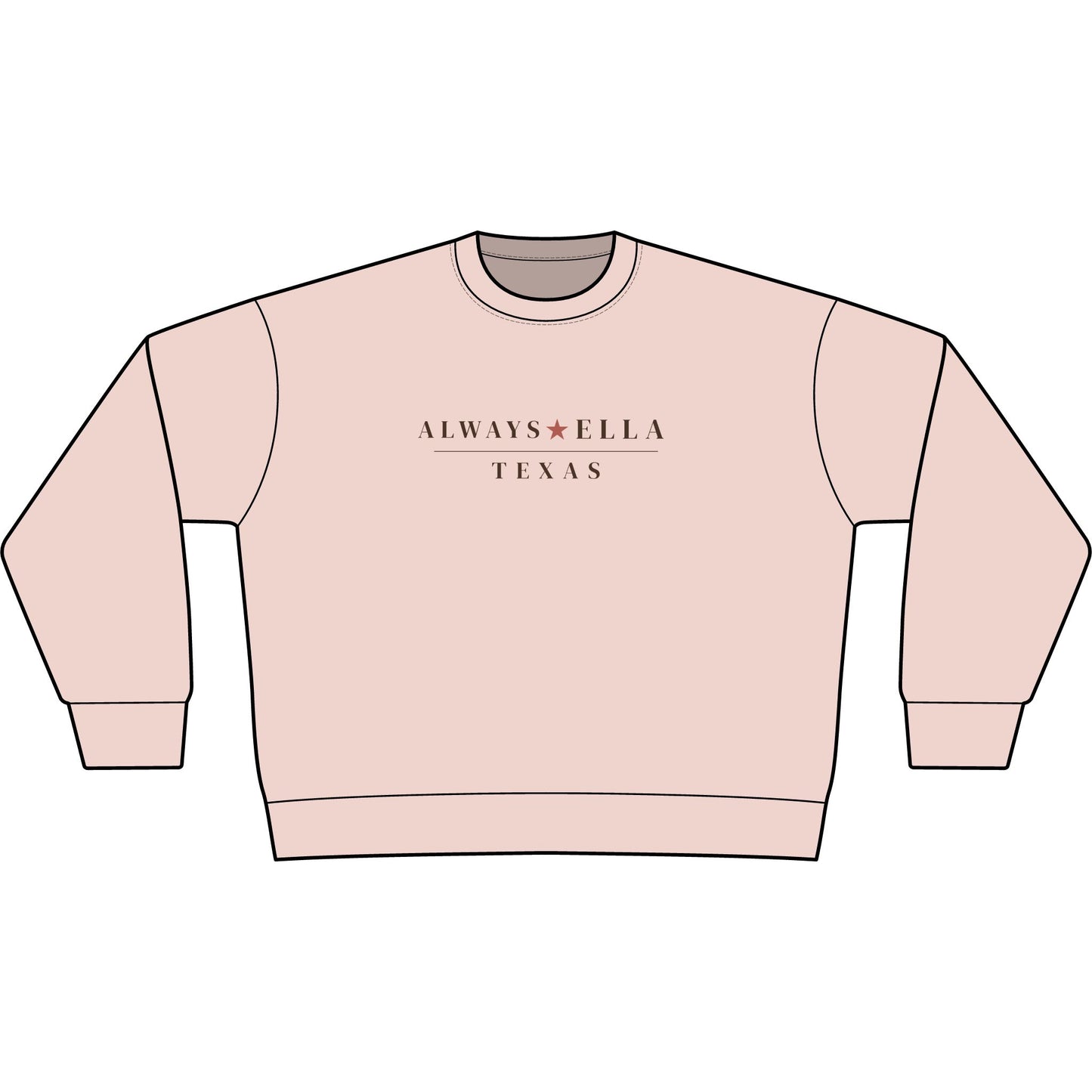 Always Ella Texas Cropped Sweatshirt | Women's Western Boutique Sweatshirt | Country Concert Outfit