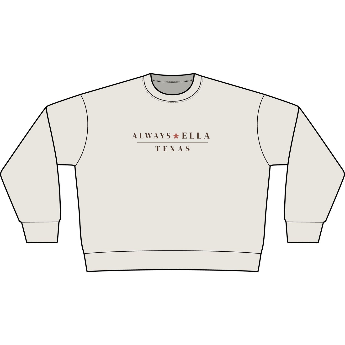 Always Ella Texas Cropped Sweatshirt | Women's Western Boutique Sweatshirt | Country Concert Outfit