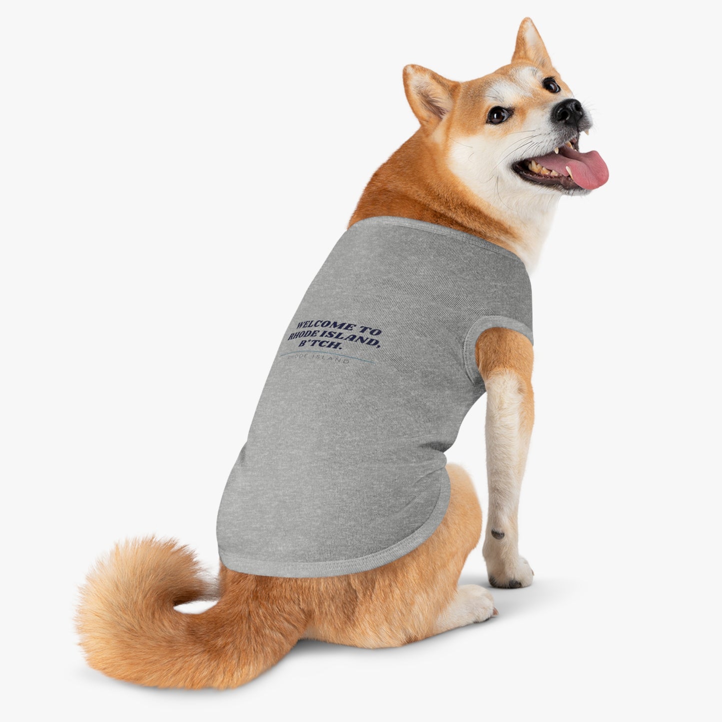 Rhode Island Dog Shirt Pet Clothes Welcome To Rhode Island B*tch Funny Puppy Tee