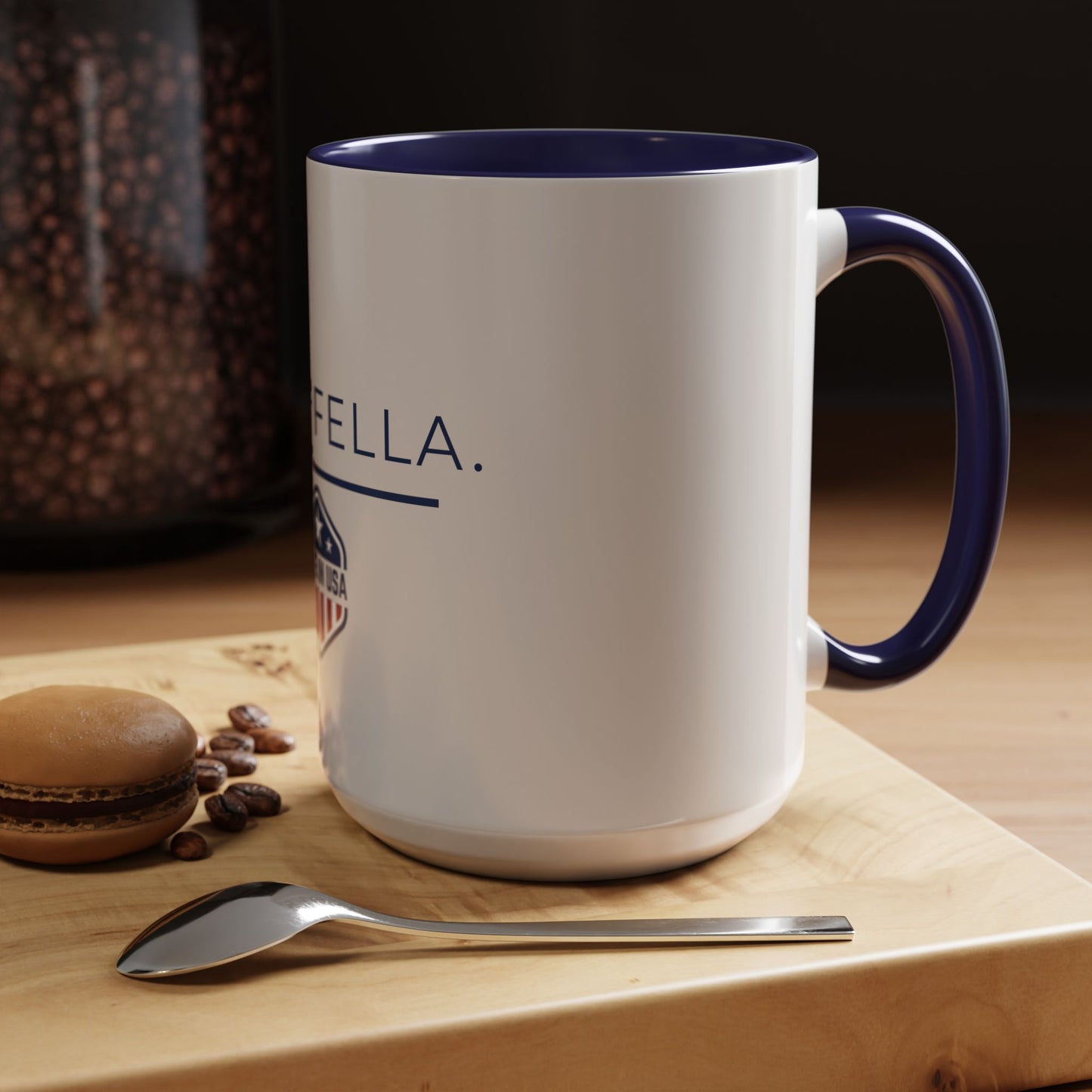 Ella Fella Made in USA Mug, Patriotic Coffee Mug, Funny American Gift, USA Pride Mug, 11oz 15oz Ceramic Cup, Gift for Him