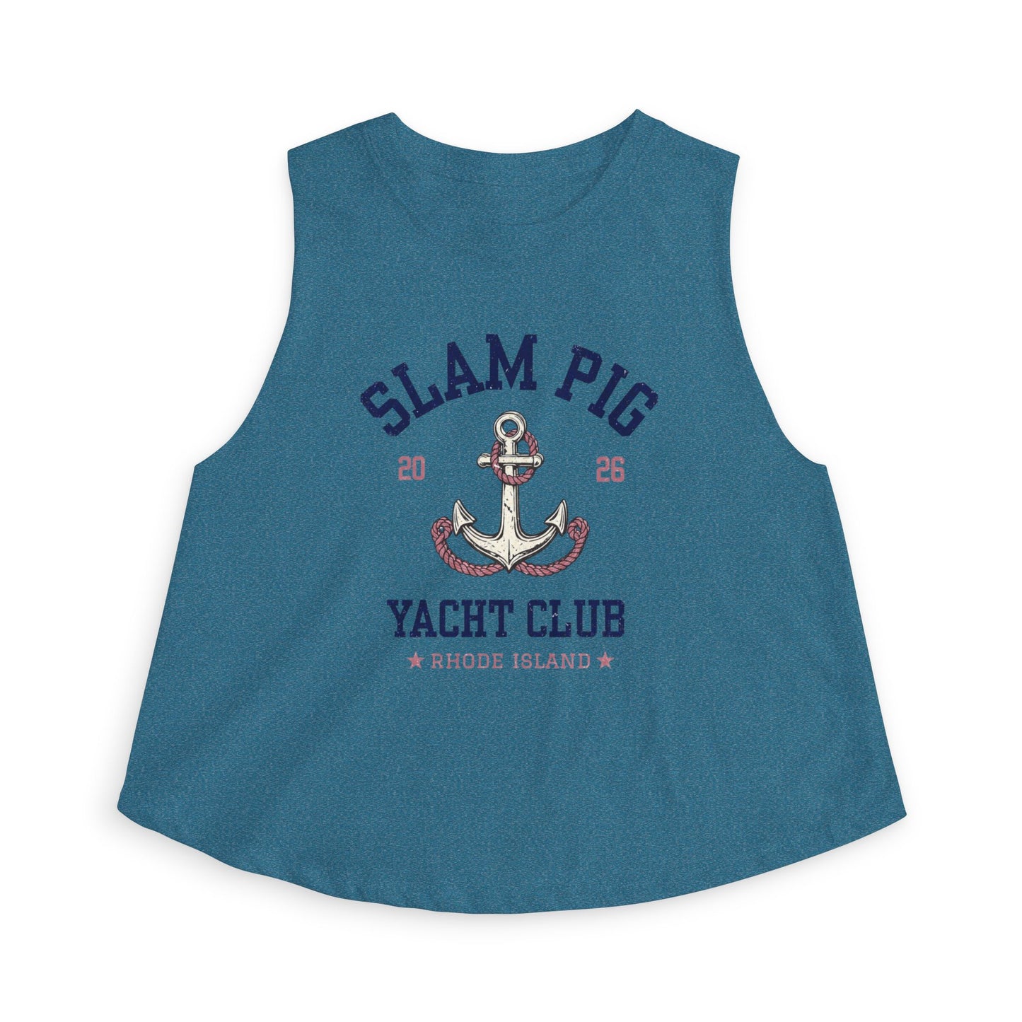 Slam Pig Yacht Club Crop Tank, Rhode Island Muscle Tank, Bravo RHORI Shirt, Coastal Summer Top