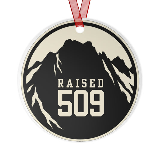 Raised 509 Mountain Town Metal Ornament | Washington Local Pride Keepsake