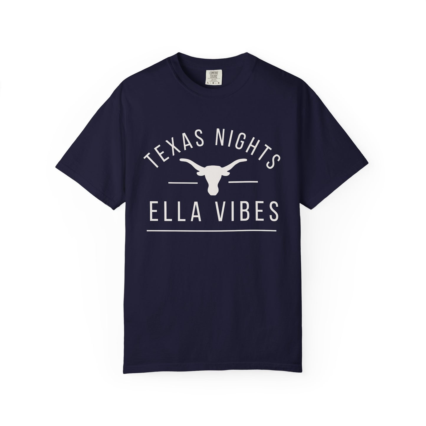 Texas Nights Ella Vibes Shirt Country Music Longhorn Western Graphic Tee