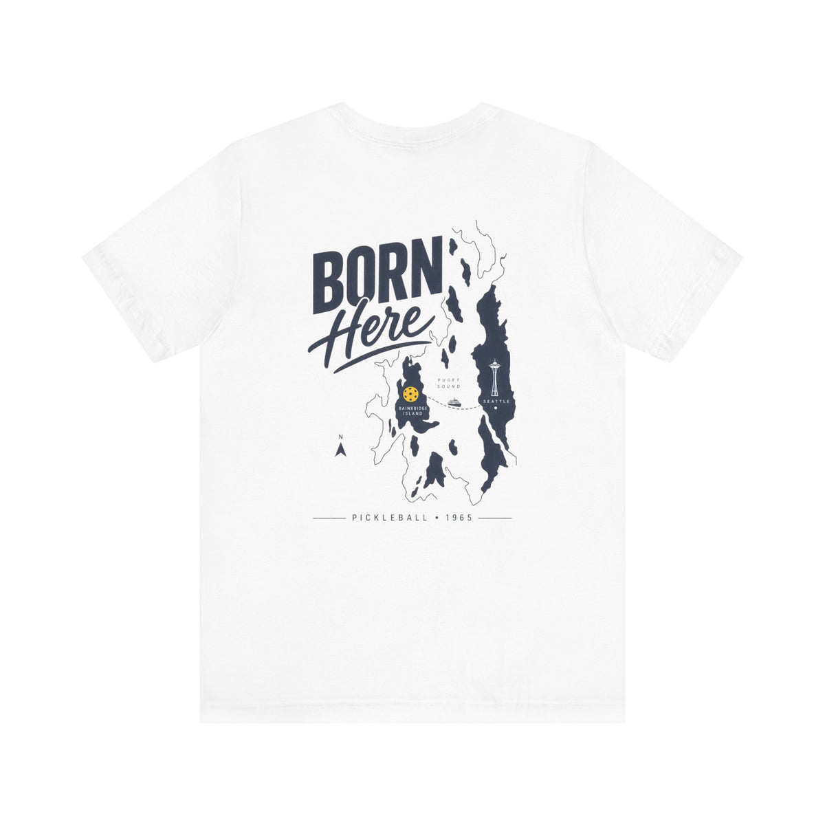 Bainbridge Island Pickleball 1965 Front & Back Tee