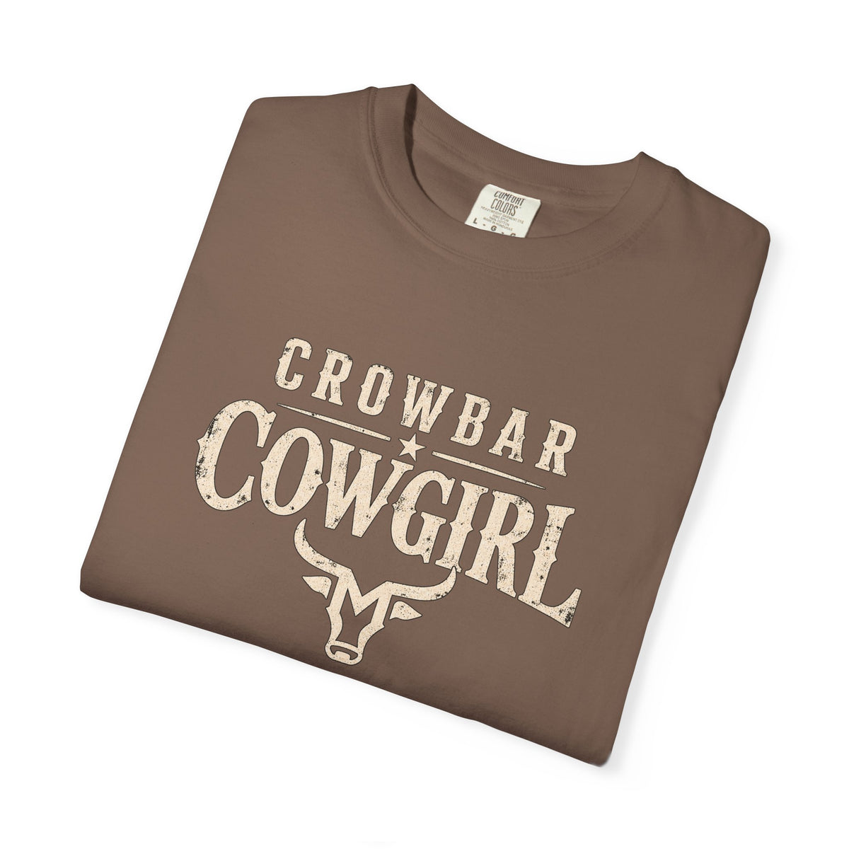 Crowbar Cowgirl T-shirt | Western Bull Skull Graphic | Missouri Bravo Show