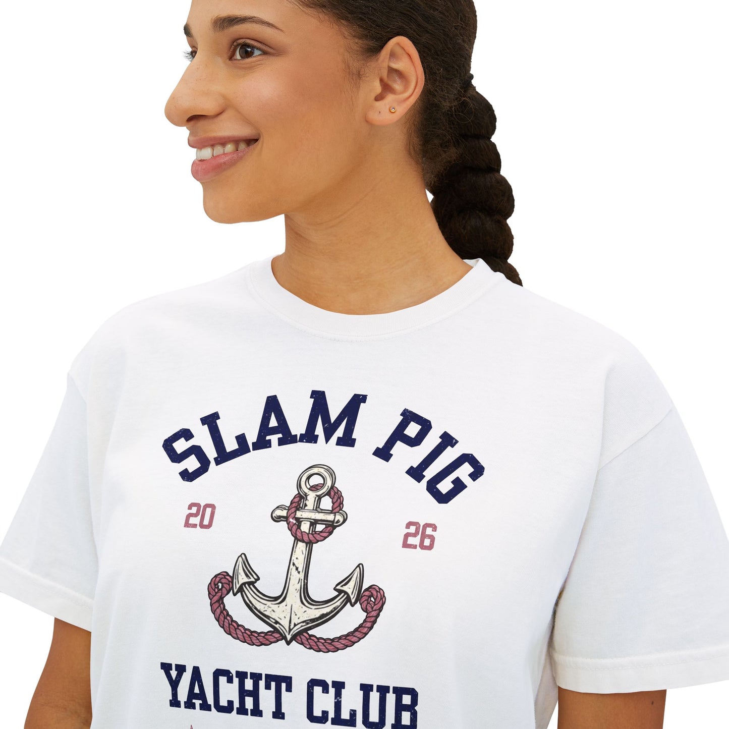 Slam Pig Yacht Club Tee | Rhode Island Nautical Graphic Shirt