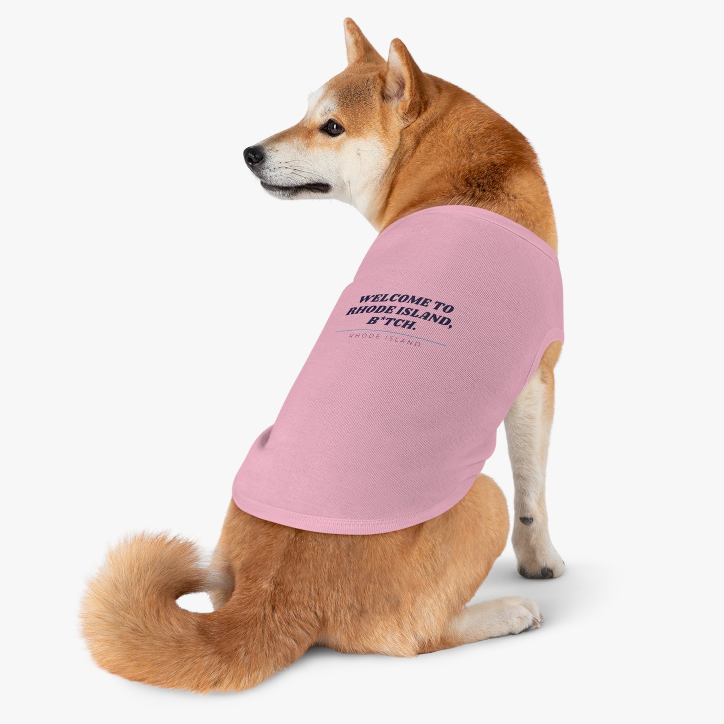 Rhode Island Dog Shirt Pet Clothes Welcome To Rhode Island B*tch Funny Puppy Tee