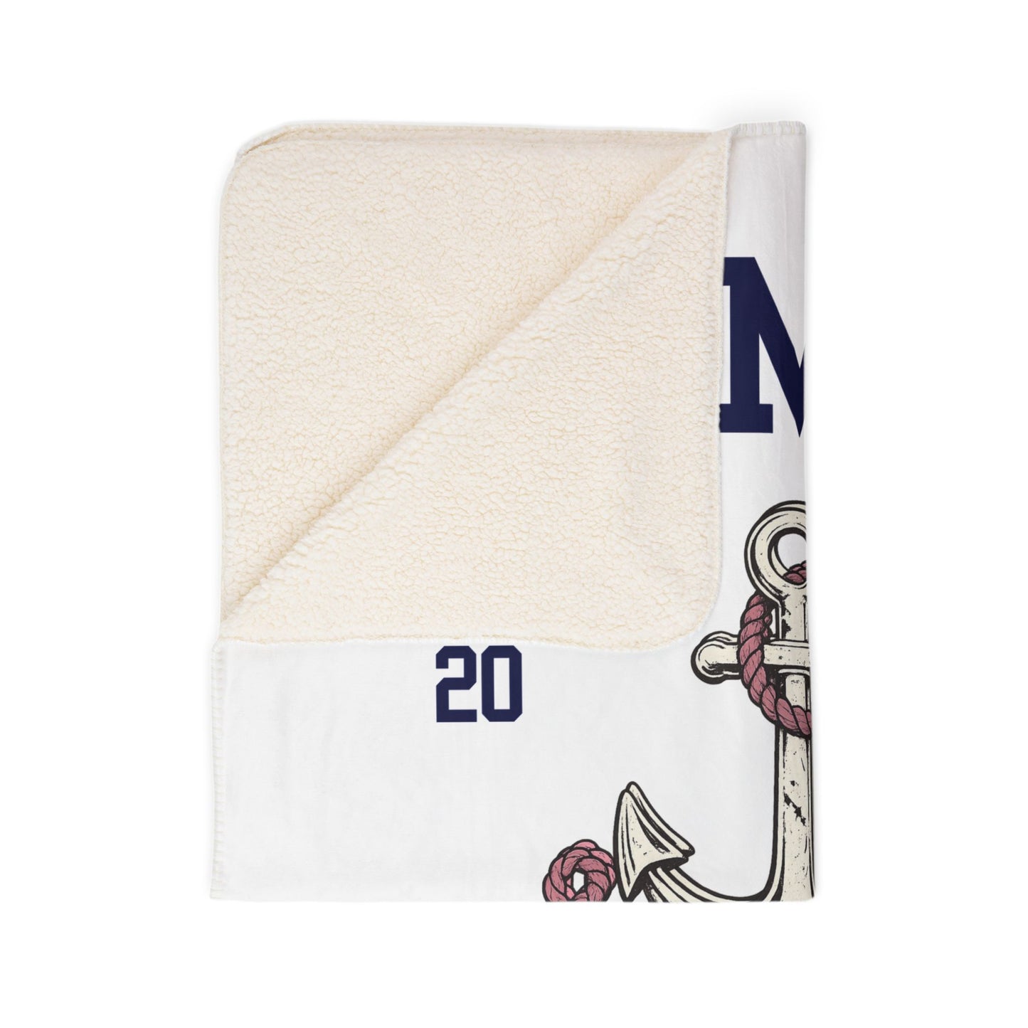 Slam Pig Yacht Club Sherpa Fleece Blanket, Coastal Throw Blanket, Nautical Blanket, Boat Blanket, Beach House Decor, Gift | RHORI