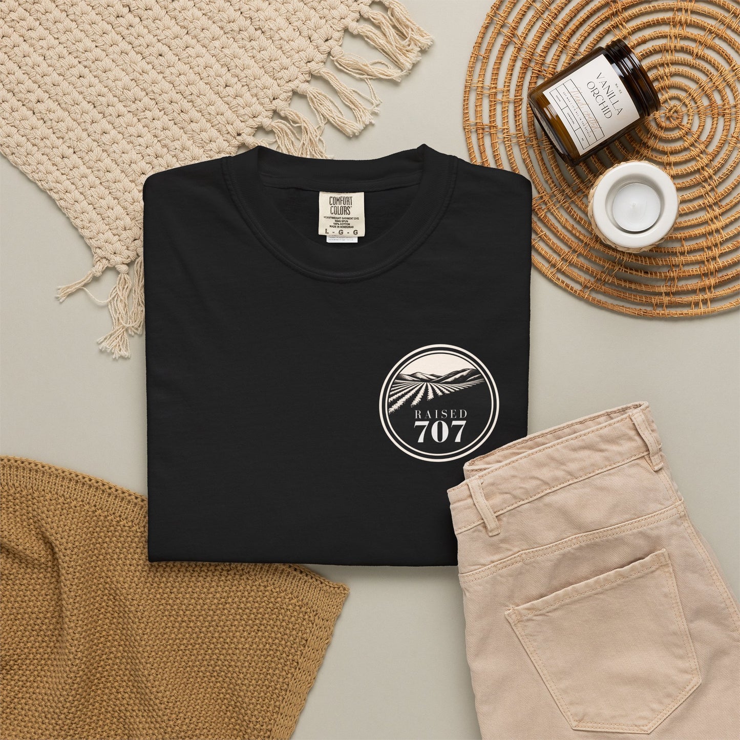 Raised in Napa County T Shirt | Napa Valley 707 Wine Country Tee | California Vineyard Shirt | Comfort Colors 1717