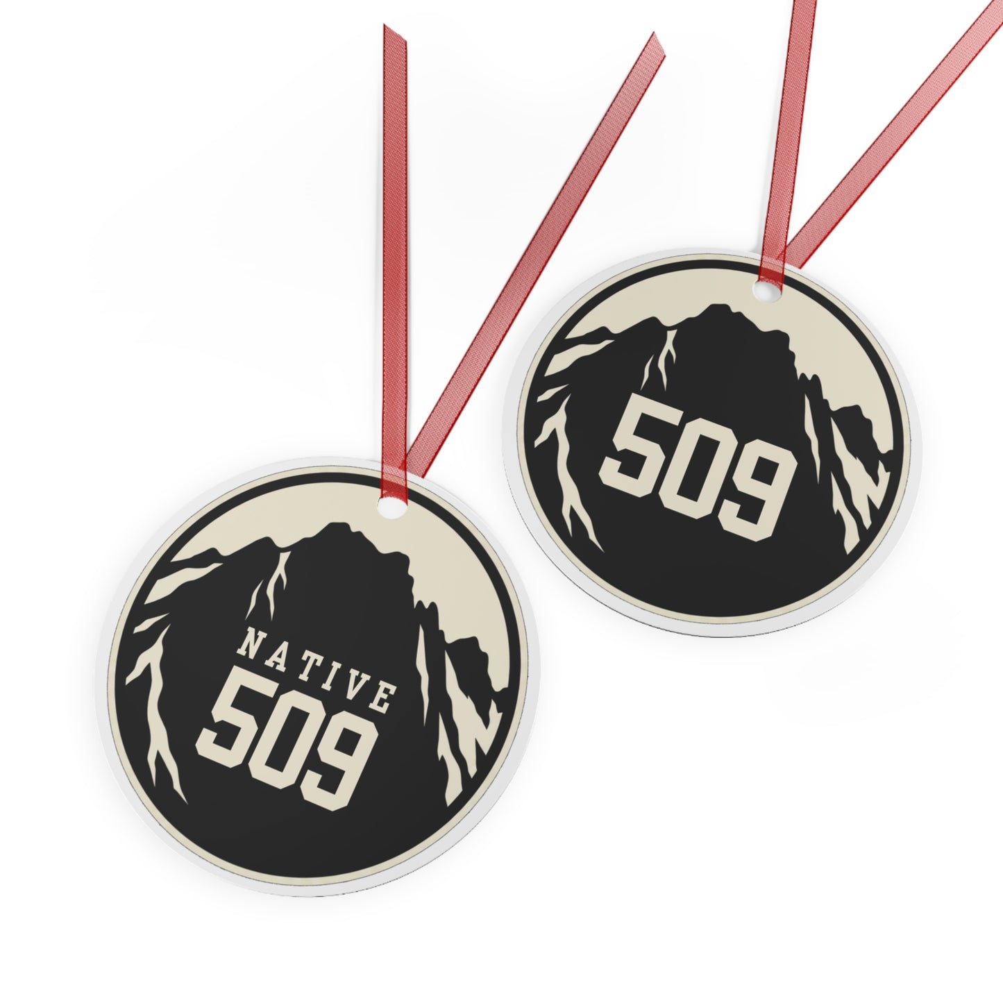 Native 509 Mountain Town Metal Ornament | Washington Local Pride Keepsake