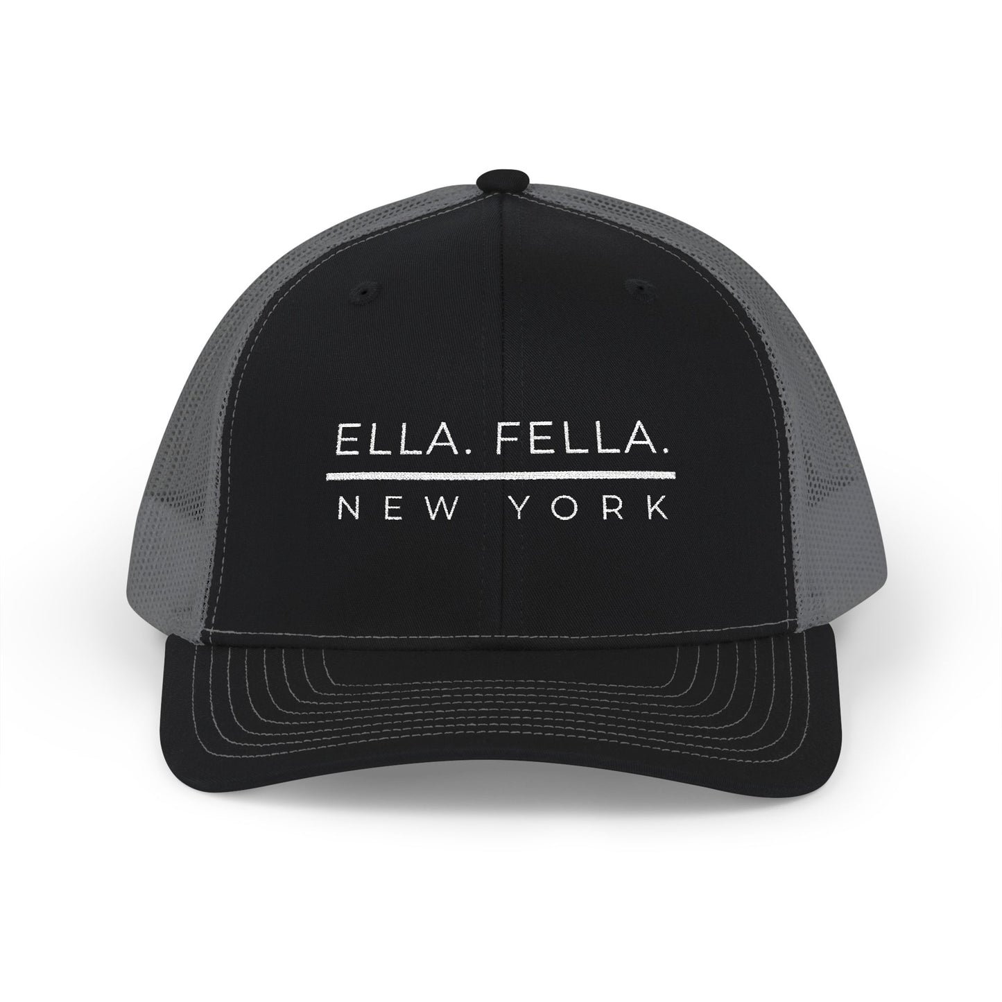 Ella Fella New York Trucker Cap | Embroidered Snapback Hat | New York Concerts