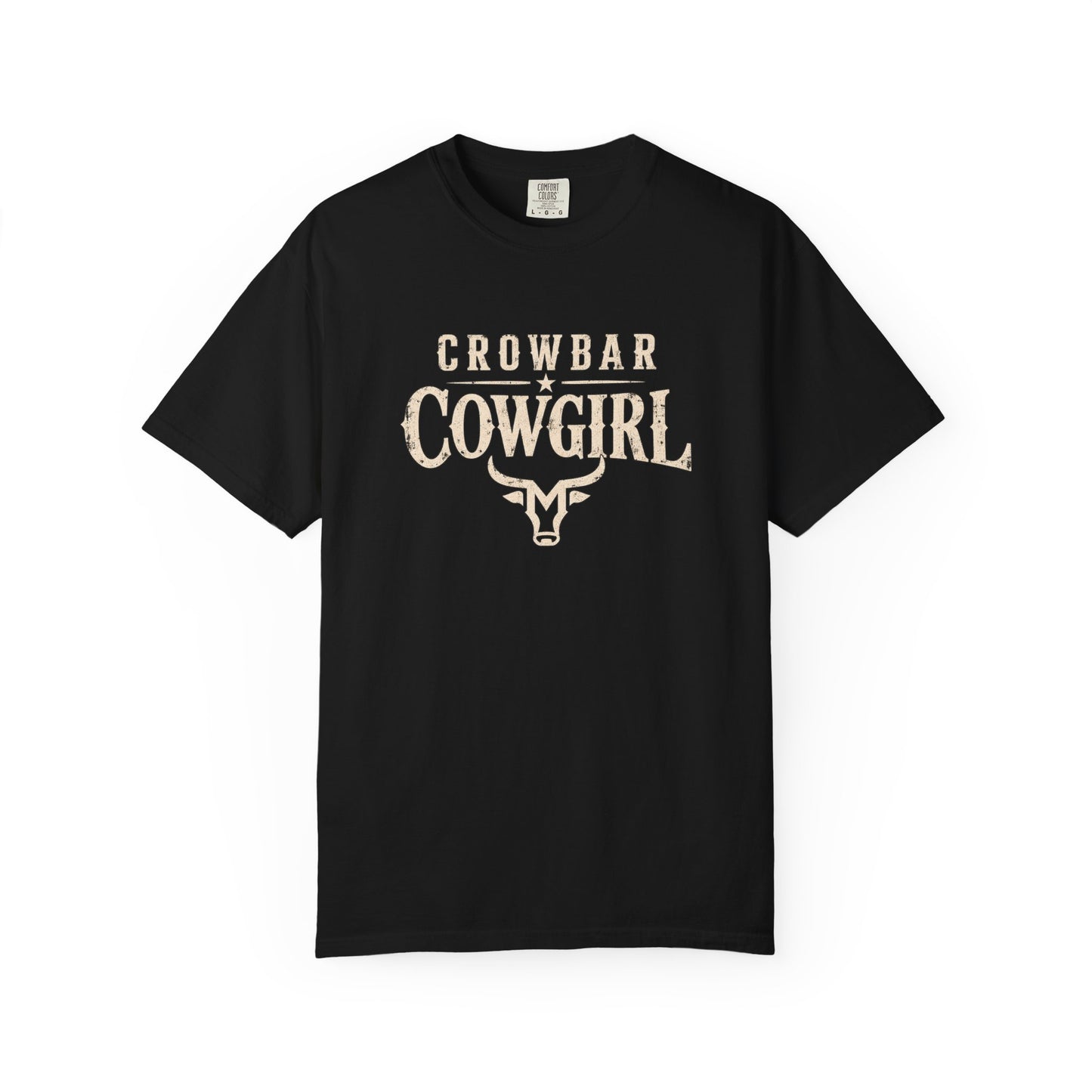 Crowbar Cowgirl T-shirt | Western Bull Skull Graphic | Missouri Bravo Show