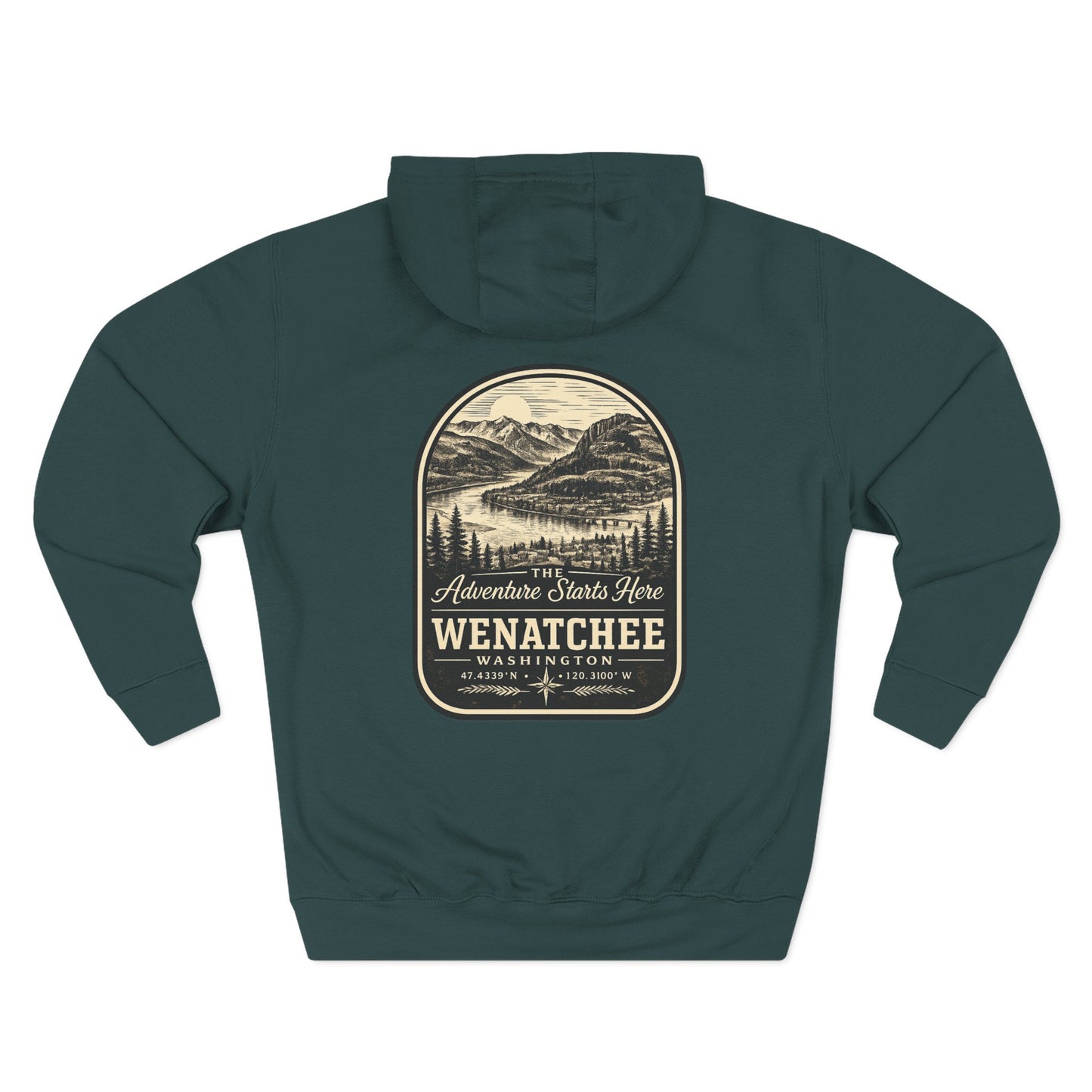 Wenatchee Washington Hoodie | Columbia River | Raised 509 | Local Pride | Adventure Starts Here