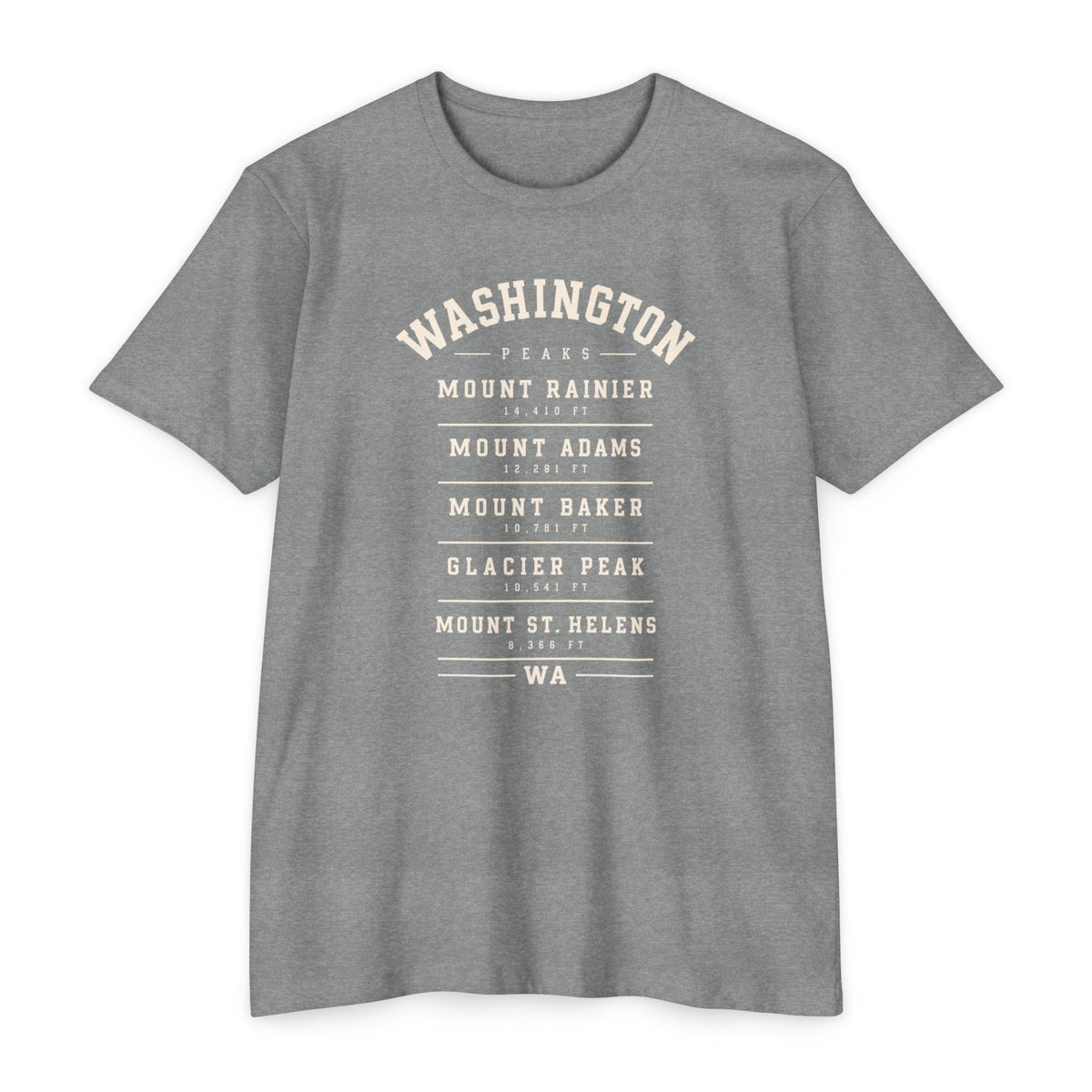 Washington Mountains T-Shirt, Vintage State Park Peaks Tee