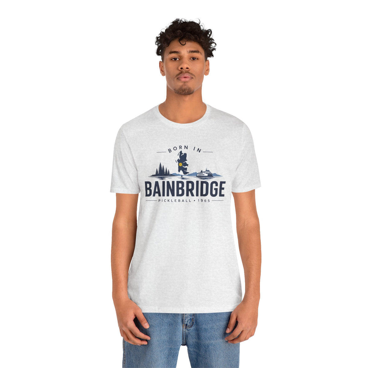Born in Bainbridge Pickleball 1965 Tee | Bainbridge Island Washington