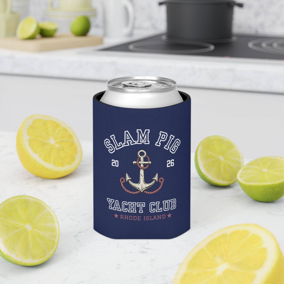 Slam Pig Yacht Club Can Cooler | Rhode Island Drink | Boat Lover Gift