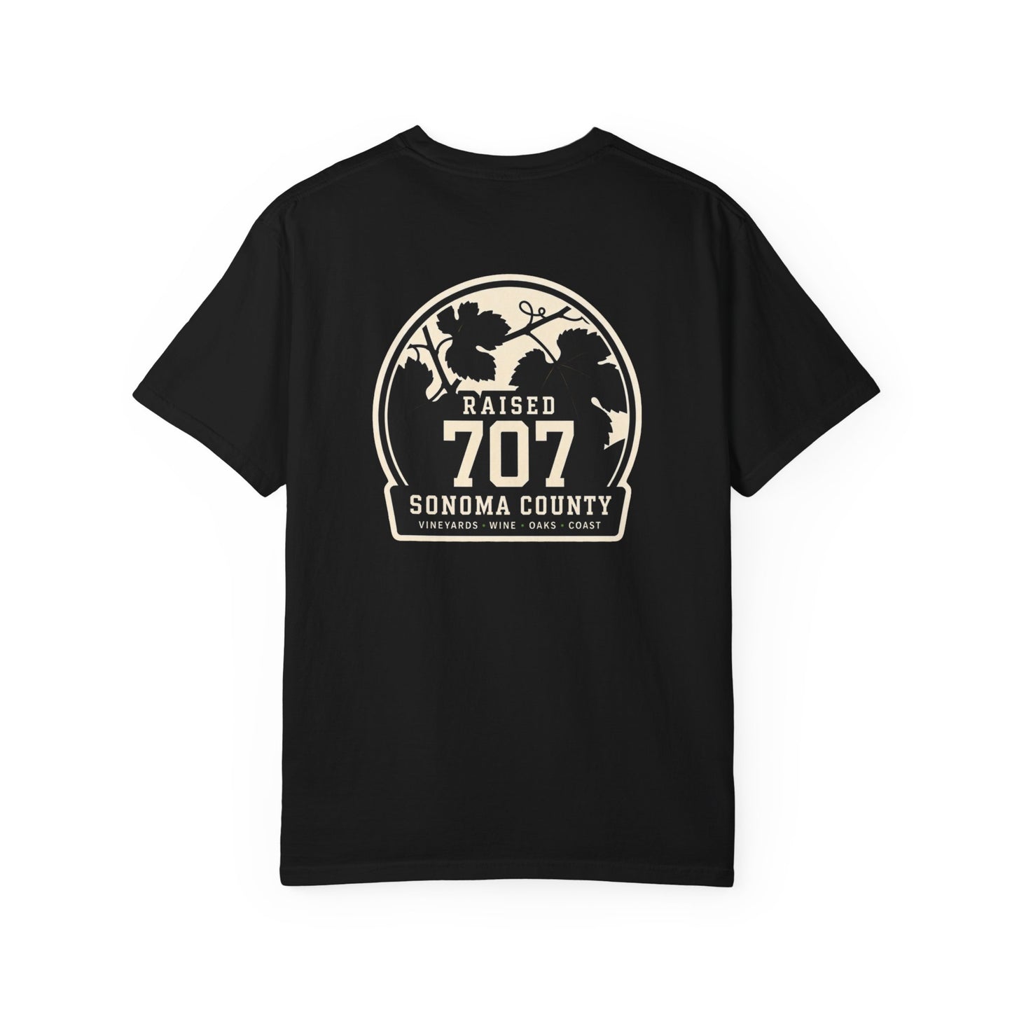 Raised in Sonoma County T-Shirt | Napa Wine Country Tee | 707 Vineyard Graphic Shirt | California Wine Lover Gift | Heldsburg Tee