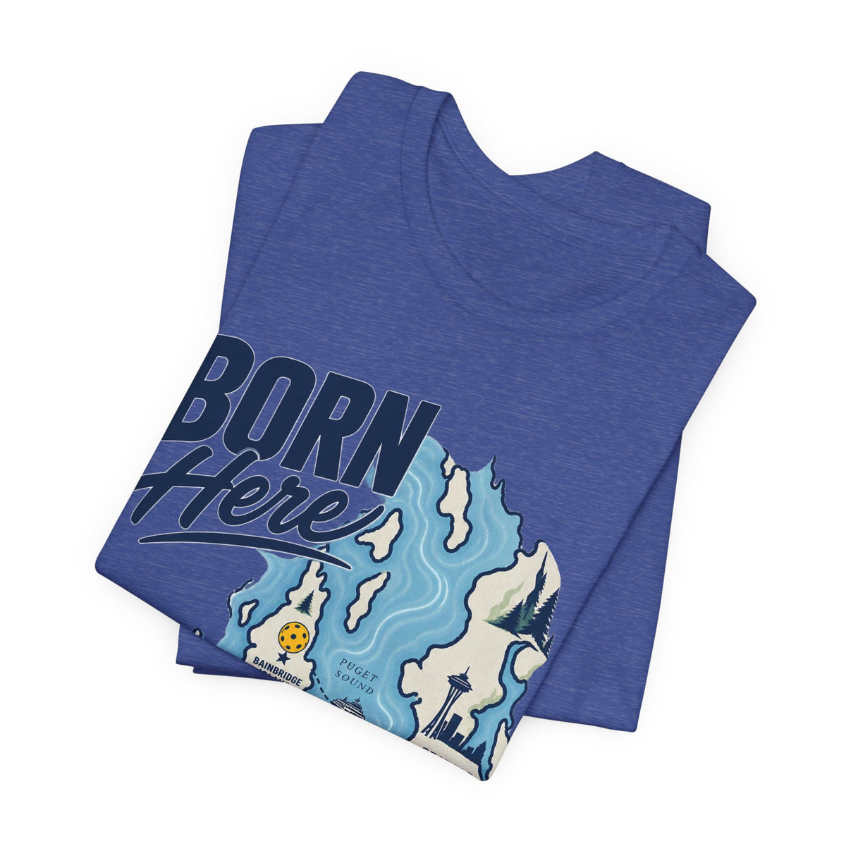 Copy of Born Here Bainbridge Island Pickleball 1965 Unisex Tee
