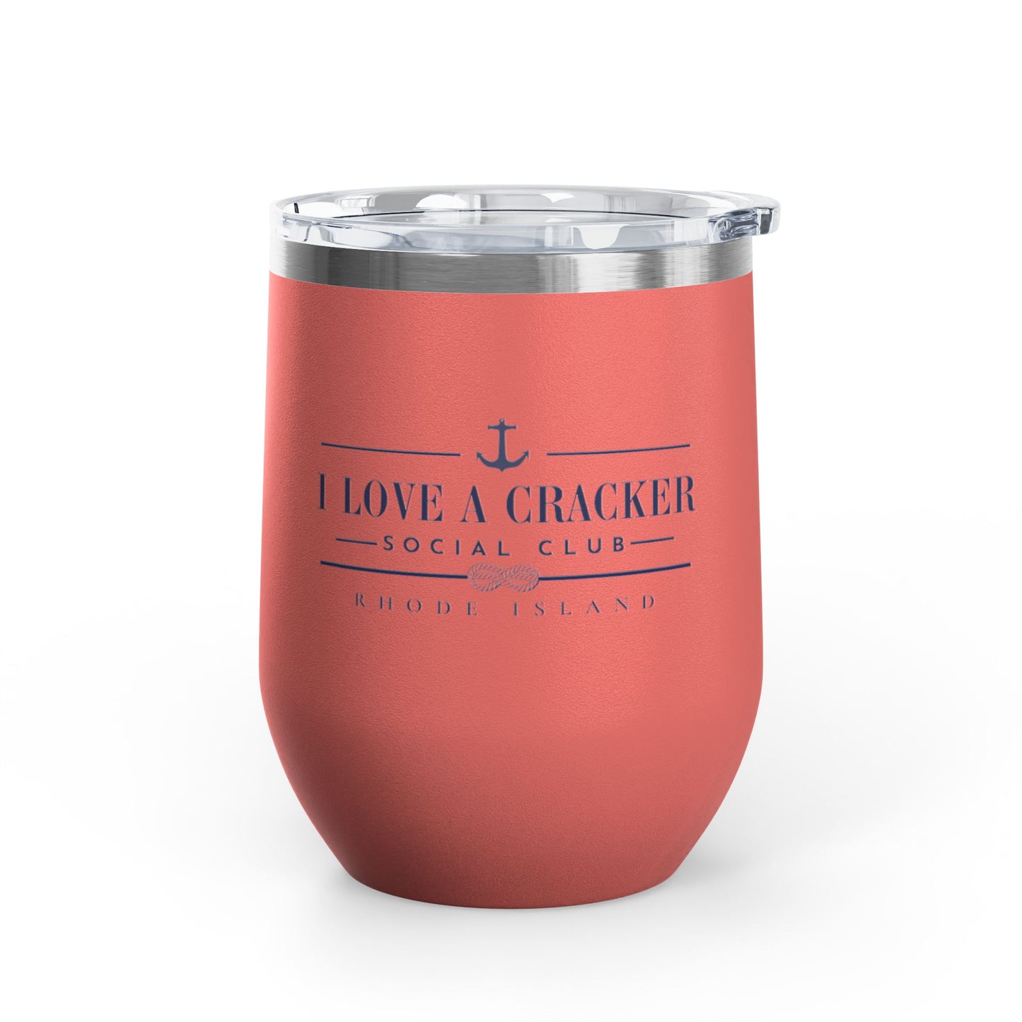 I Love a Cracker Social Club Tumbler, RHORI Inspired Wine Tumbler, Rhode Island Gift, Funny Bravo Cup, 12oz Insulated Cup