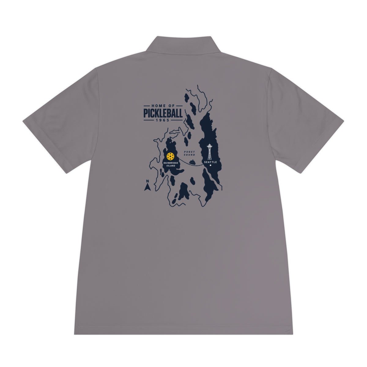 Bainbridge Island Home of Pickleball 1965 Men’s Performance Polo
