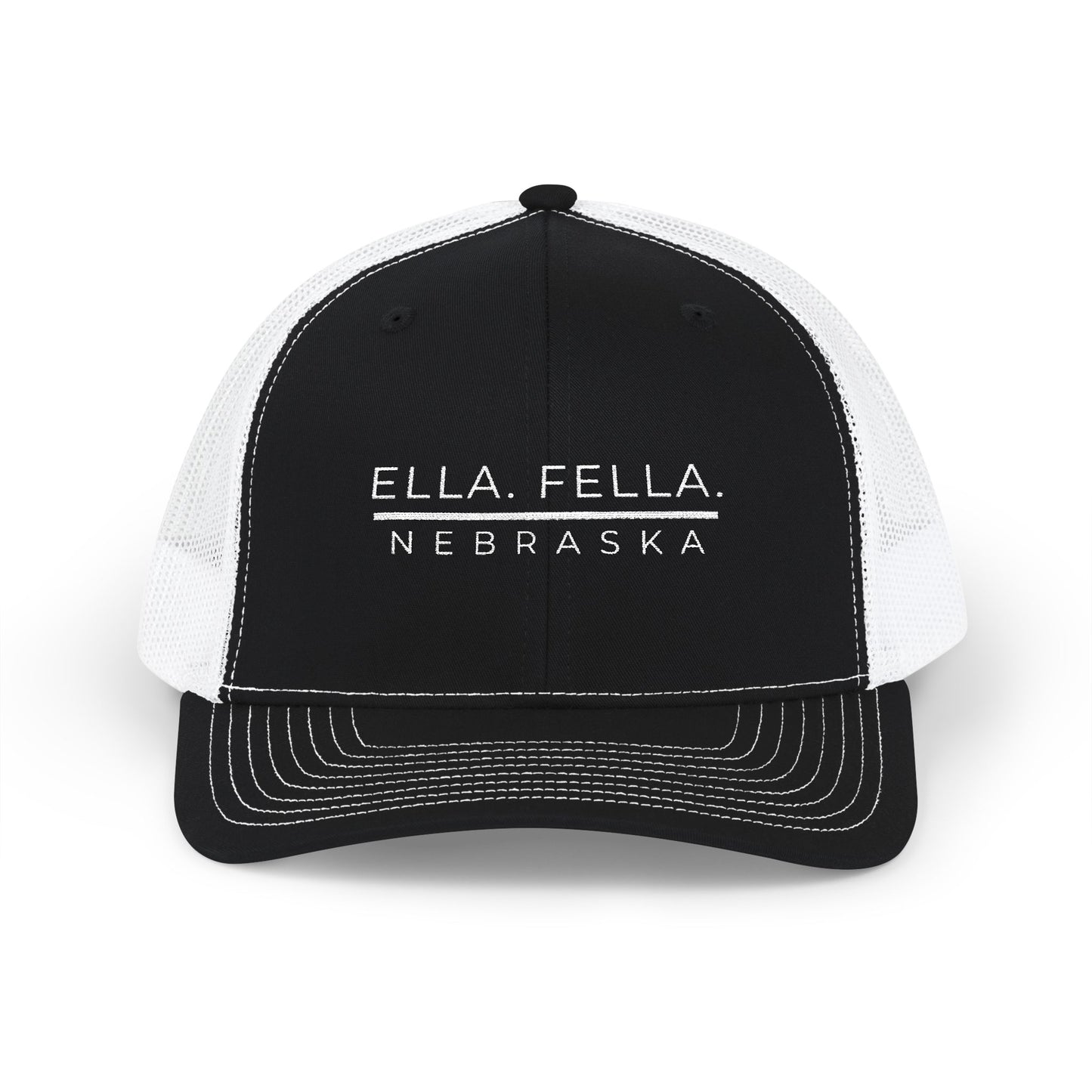 Ella Fella Nebraska Trucker Cap | Embroidered Snapback Hat | Lincoln Concerts