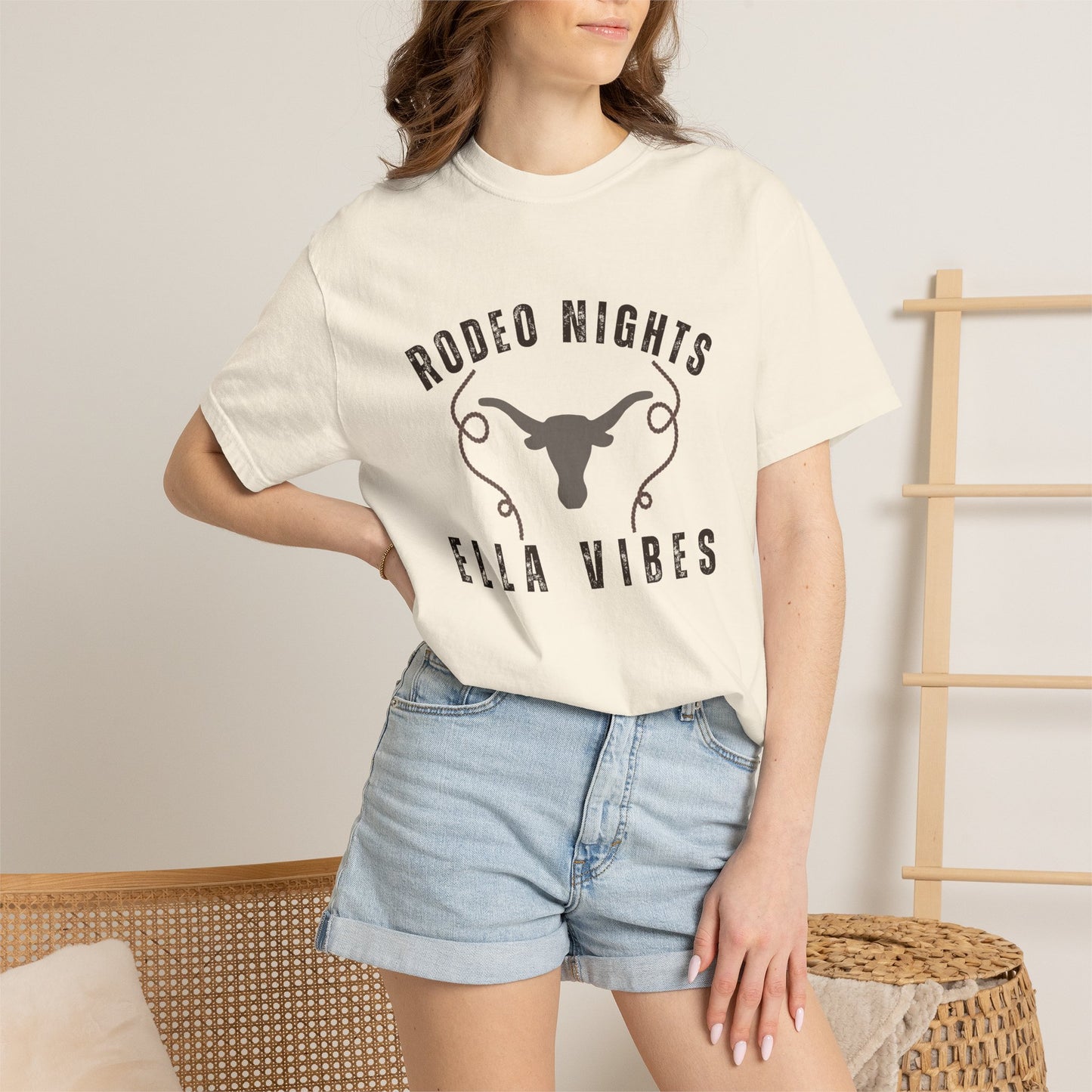 Rodeo Nights Ella Vibes Shirt, Western Cowboy Tee, Longhorn Graphic Shirt, Country Concert Tee, Cowboy Rodeo Shirt