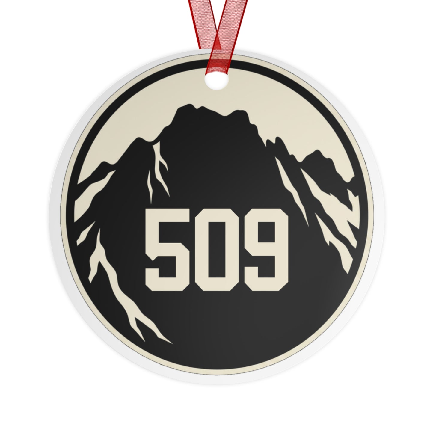Native 509 Mountain Town Metal Ornament | Washington Local Pride Keepsake