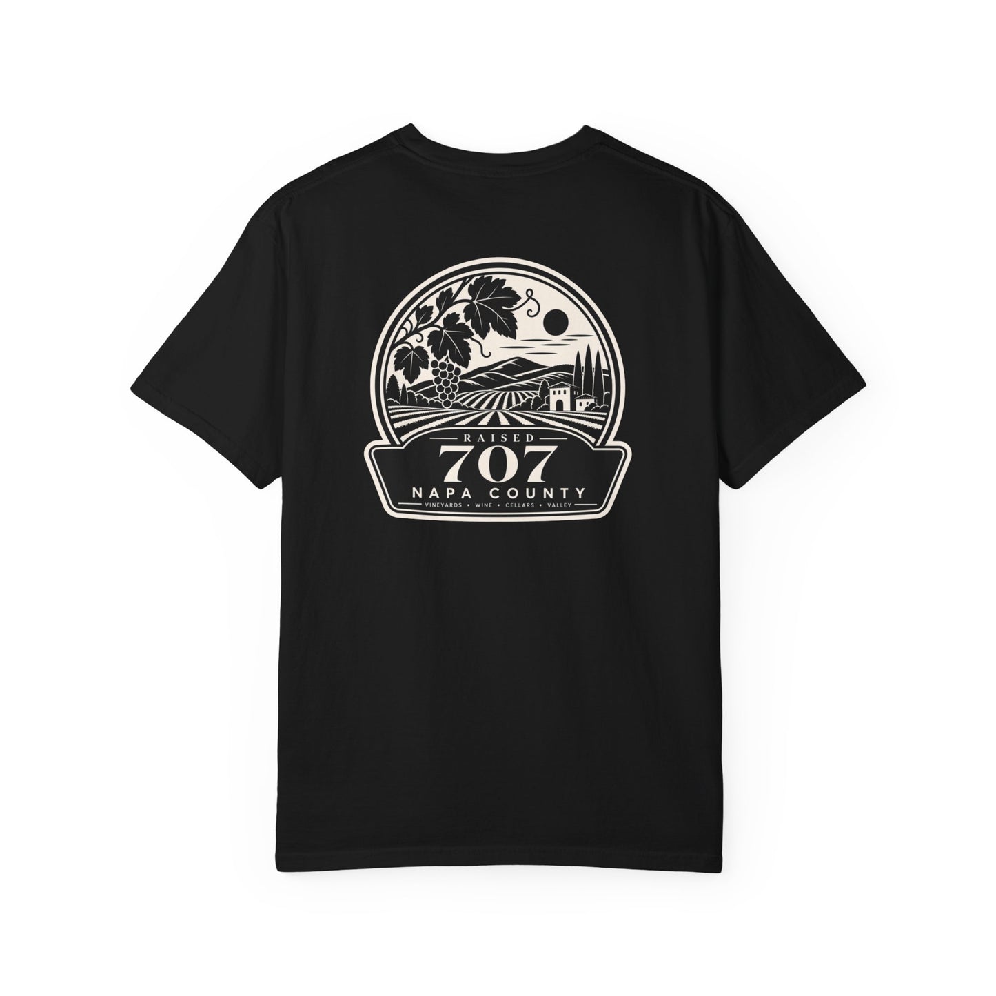 Raised in Napa County T Shirt | Napa Valley 707 Wine Country Tee | California Vineyard Shirt | Comfort Colors 1717