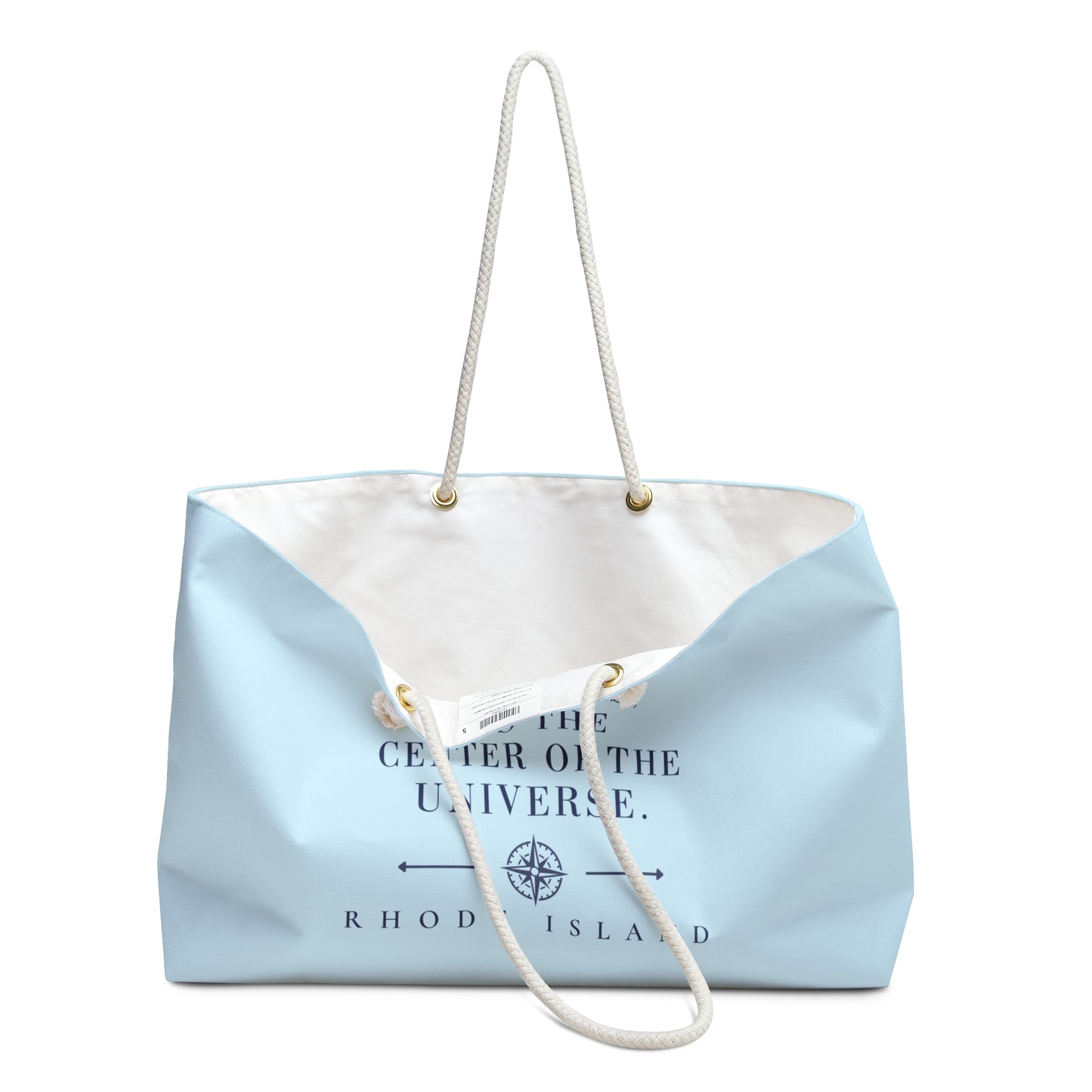 The Ocean State It's Tiny But To Us It's the Center of the Universe Tote Bag, RHORI Rhode Island Beach Bag, Coastal Weekender
