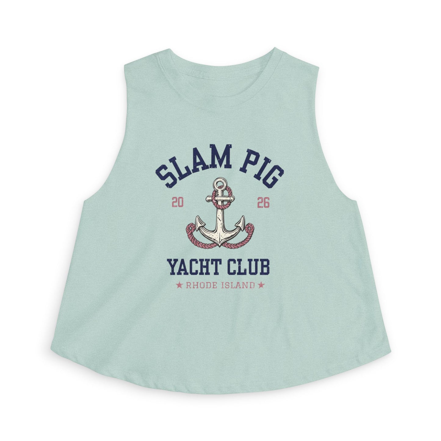 Slam Pig Yacht Club Crop Tank, Rhode Island Muscle Tank, Bravo RHORI Shirt, Coastal Summer Top