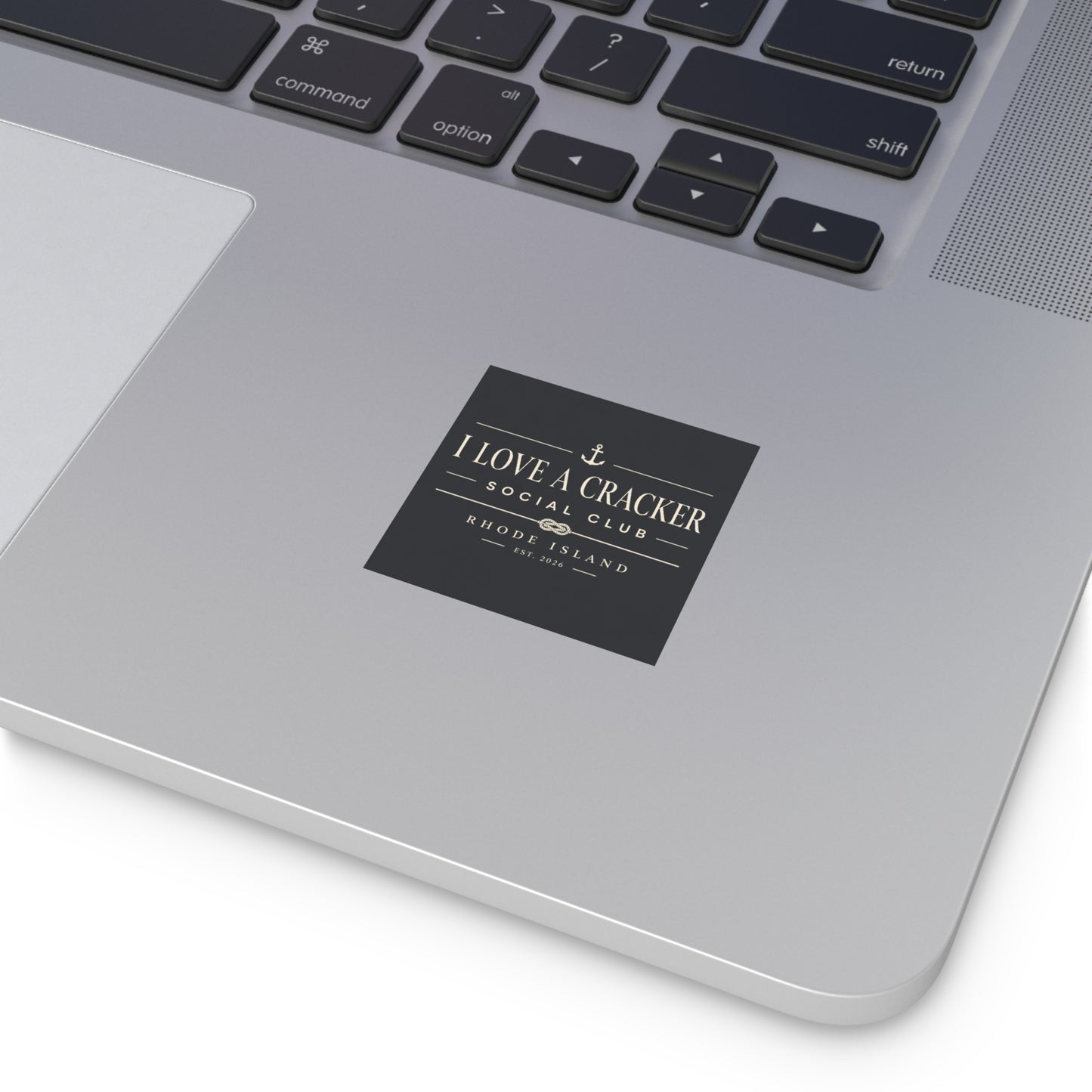 I Love a Cracker Square Sticker | Rhode Island Sticker | Ocean State Decal | Funny RI Gift | Coastal New England Waterproof Vinyl Sticker