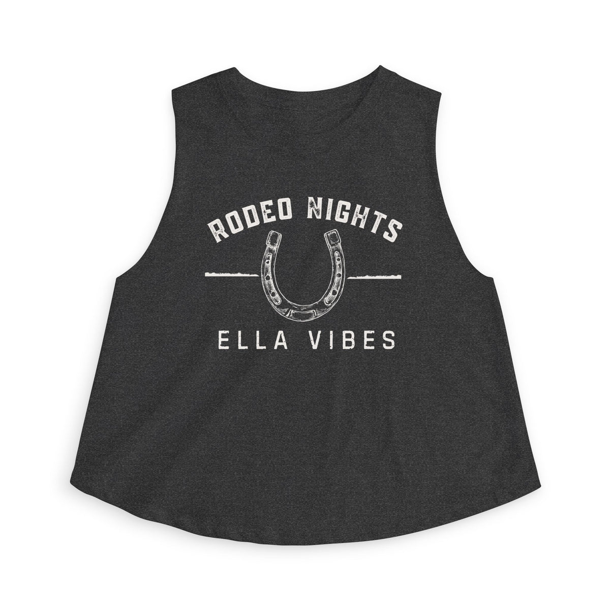 Rodeo Nights Ella Vibes Cowgirl Graphic Crop Top | Western Horse Rider Design