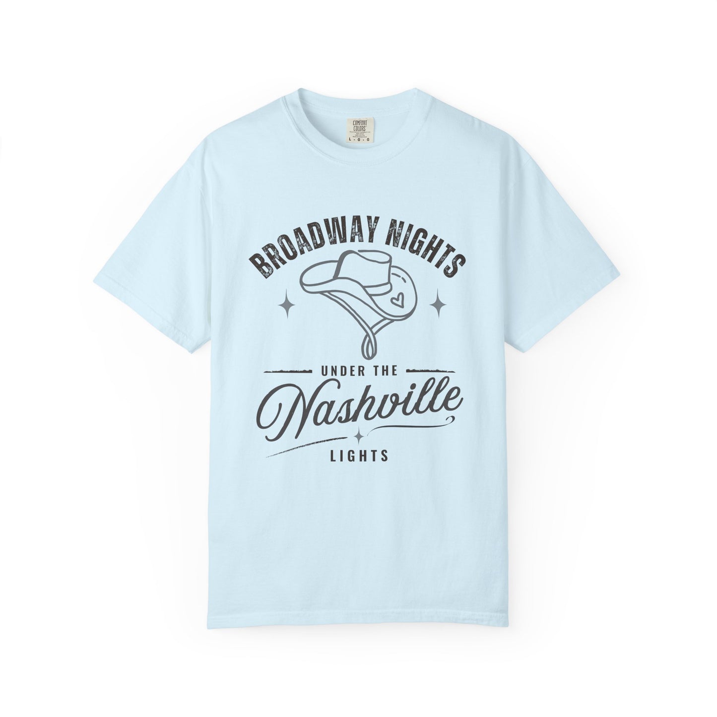 Broadway Nights Under the Nashville Lights Comfort Colors® T-Shirt | Nashville Country Music Tee | Broadway Street Shirt | Nashville Gift