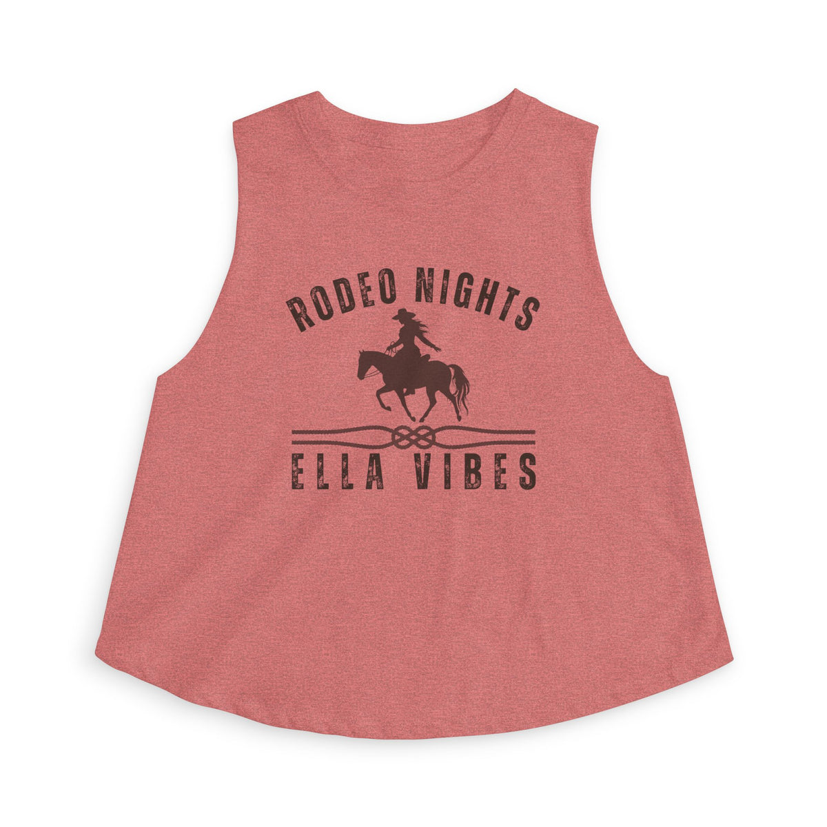 Rodeo Nights Ella Vibes Cowgirl Graphic Crop Top | Western Horse Rider Design