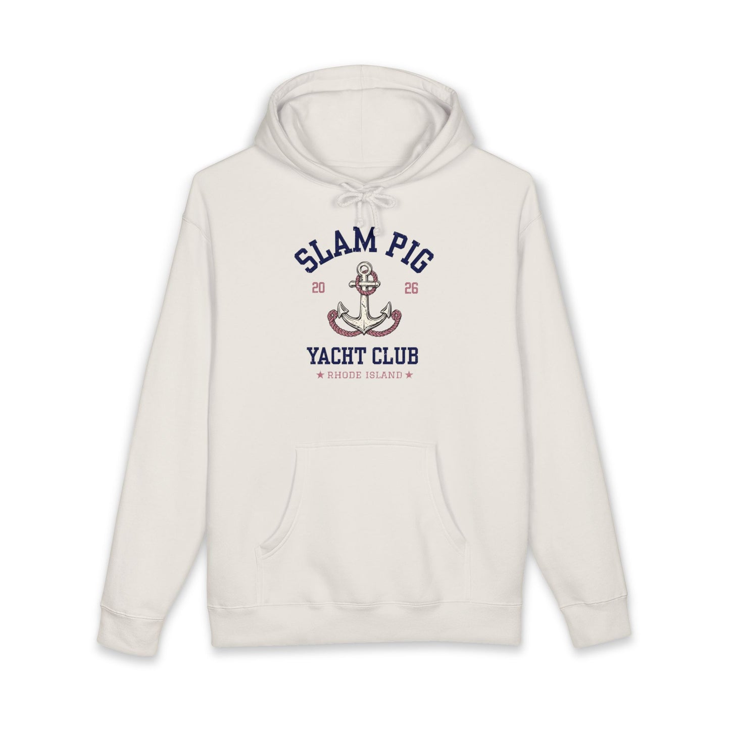 Slam Pig Yacht Club Hoodie | Rhode Island Nautical Sweatshirt | Coastal Anchor Hoodie | Funny Yacht Club Pullover | Unisex Hoodie