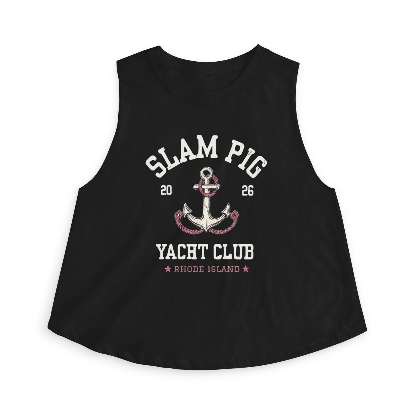 Slam Pig Yacht Club Crop Tank, Rhode Island Muscle Tank, Bravo RHORI Shirt, Coastal Summer Top