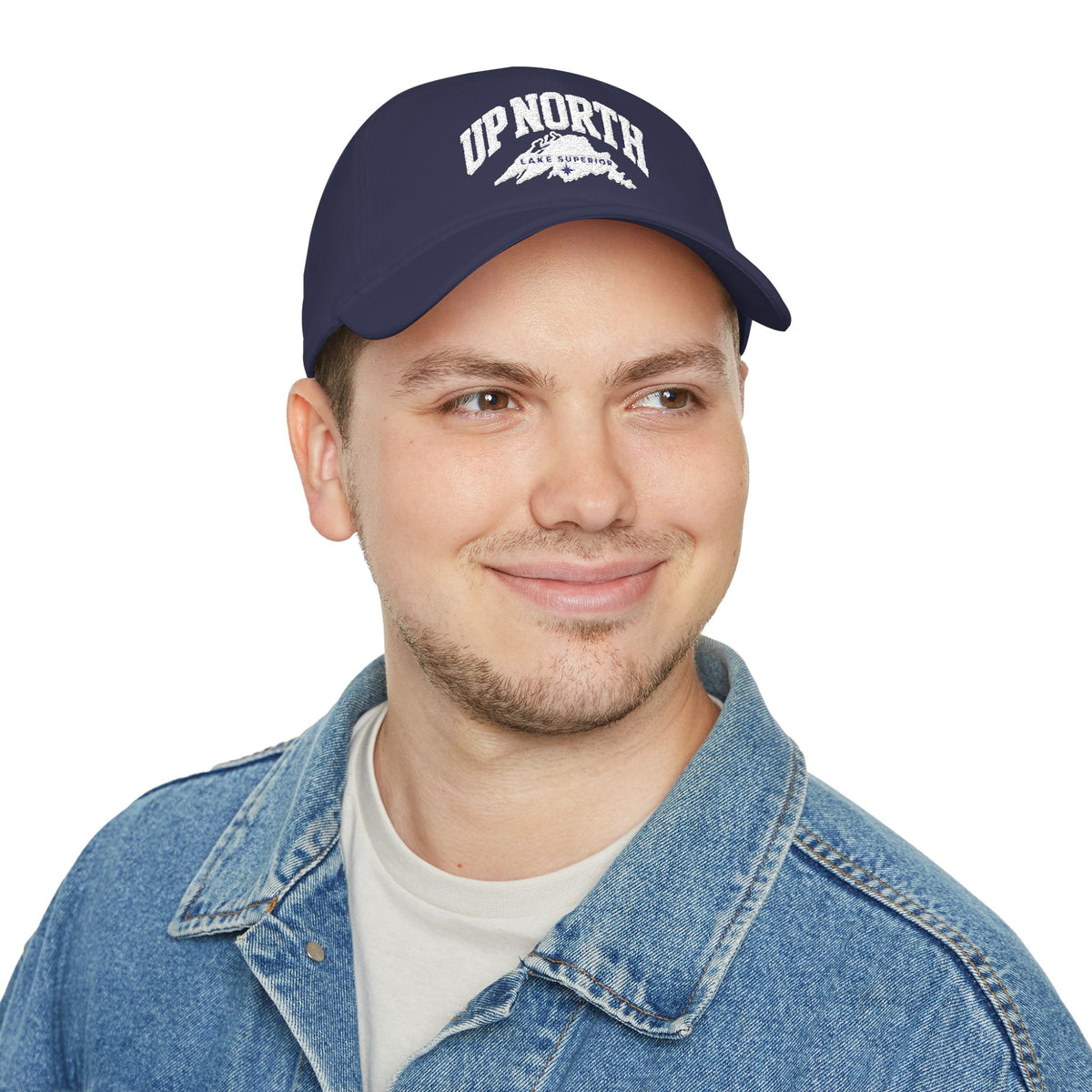 Up North Lake Superior Embroidered Low-Profile Trucker Hat