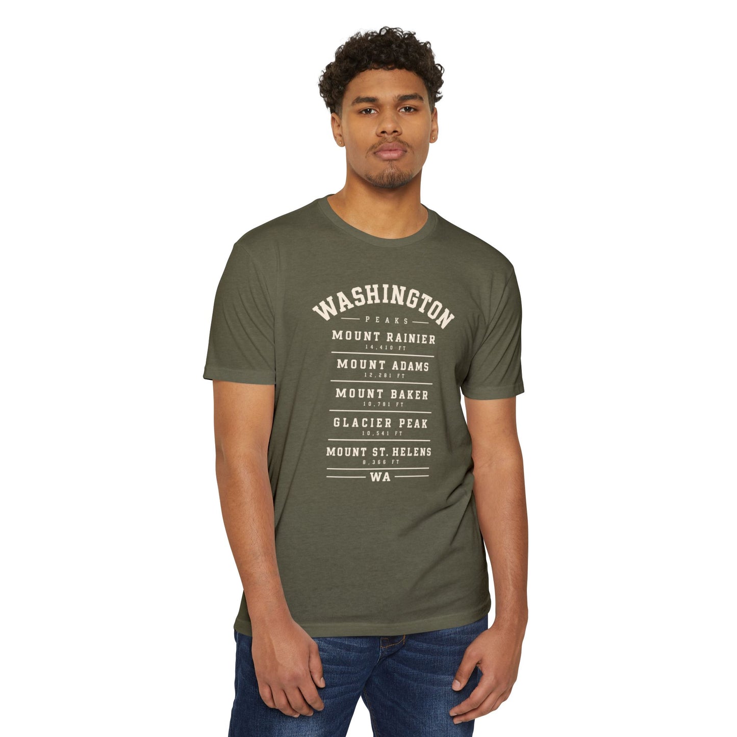 Washington Mountains T-Shirt — Vintage State Park Peaks Tee