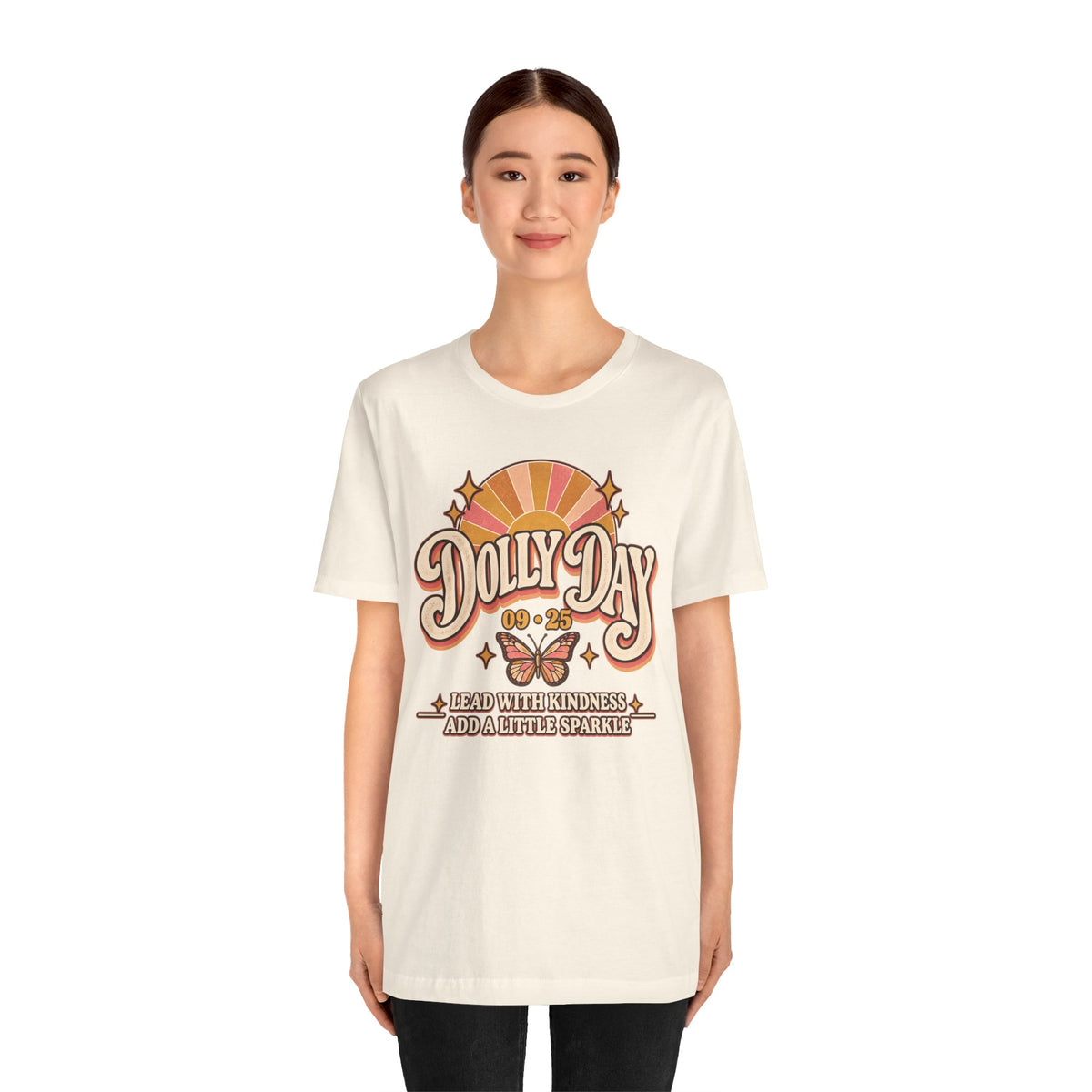 Dolly Day 09•25 Tee – Lead With Kindness, Add a Little Sparkle