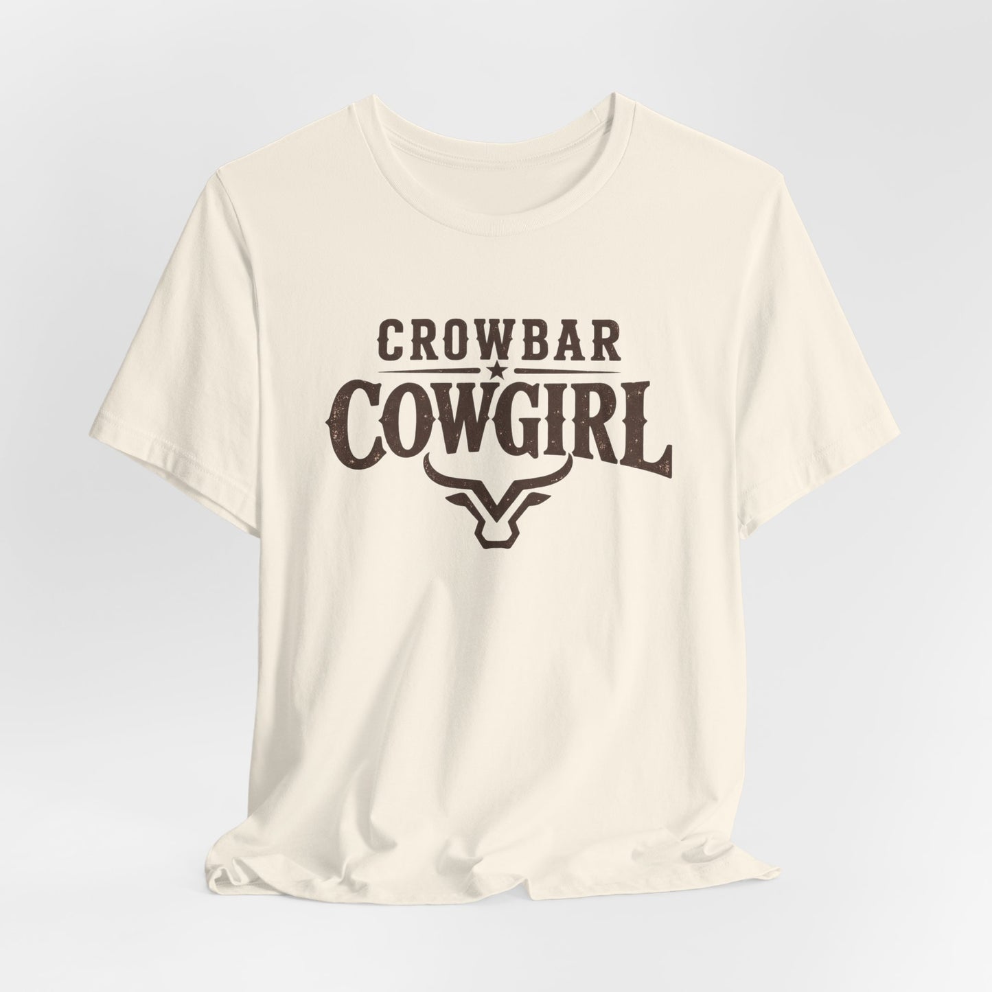 Crowbar Cowgirl Western Graphic Tee | Bella+Canvas 3001 | Rodeo Shirt