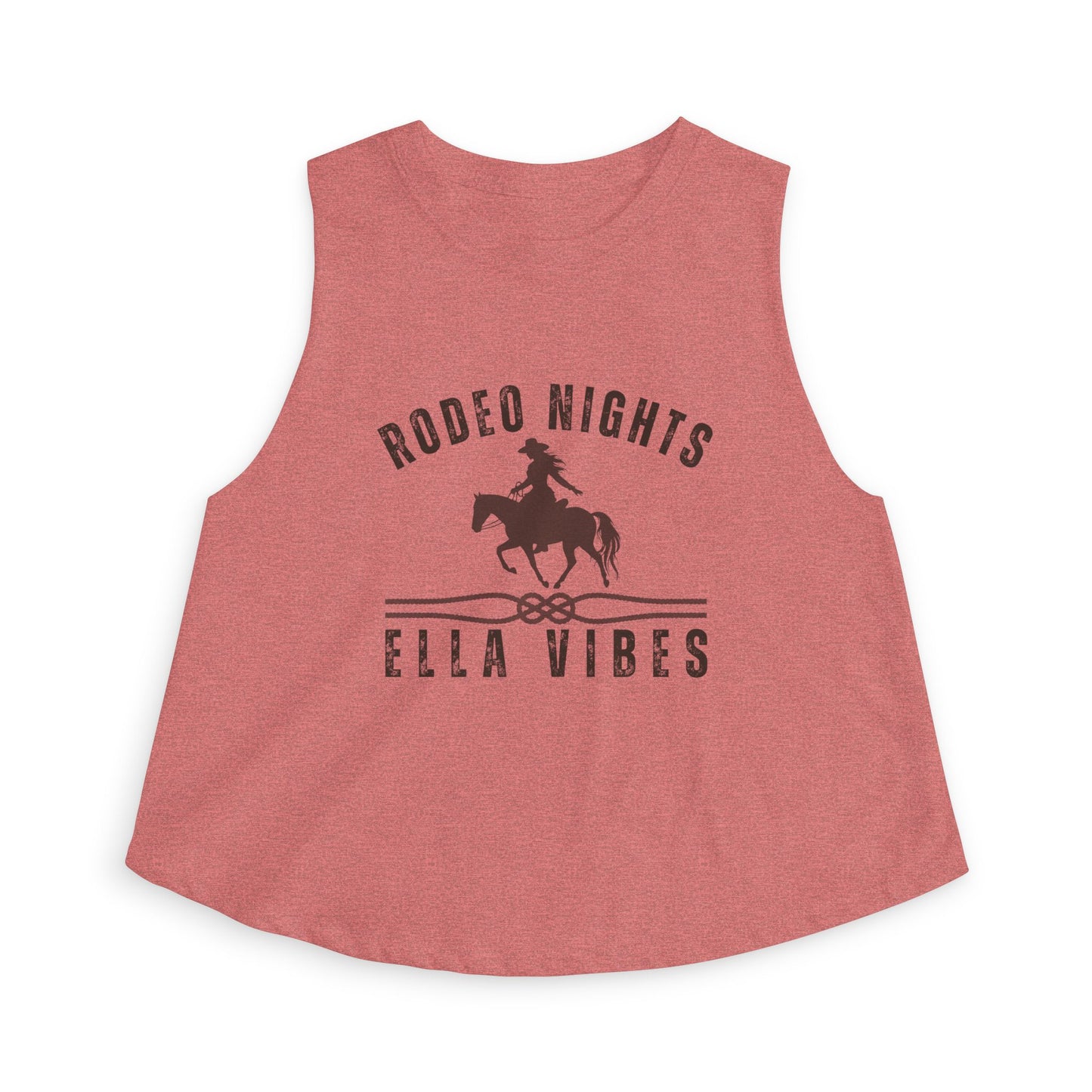 Rodeo Nights Ella Vibes Cowgirl Graphic Crop Top | Western Horse Rider Design