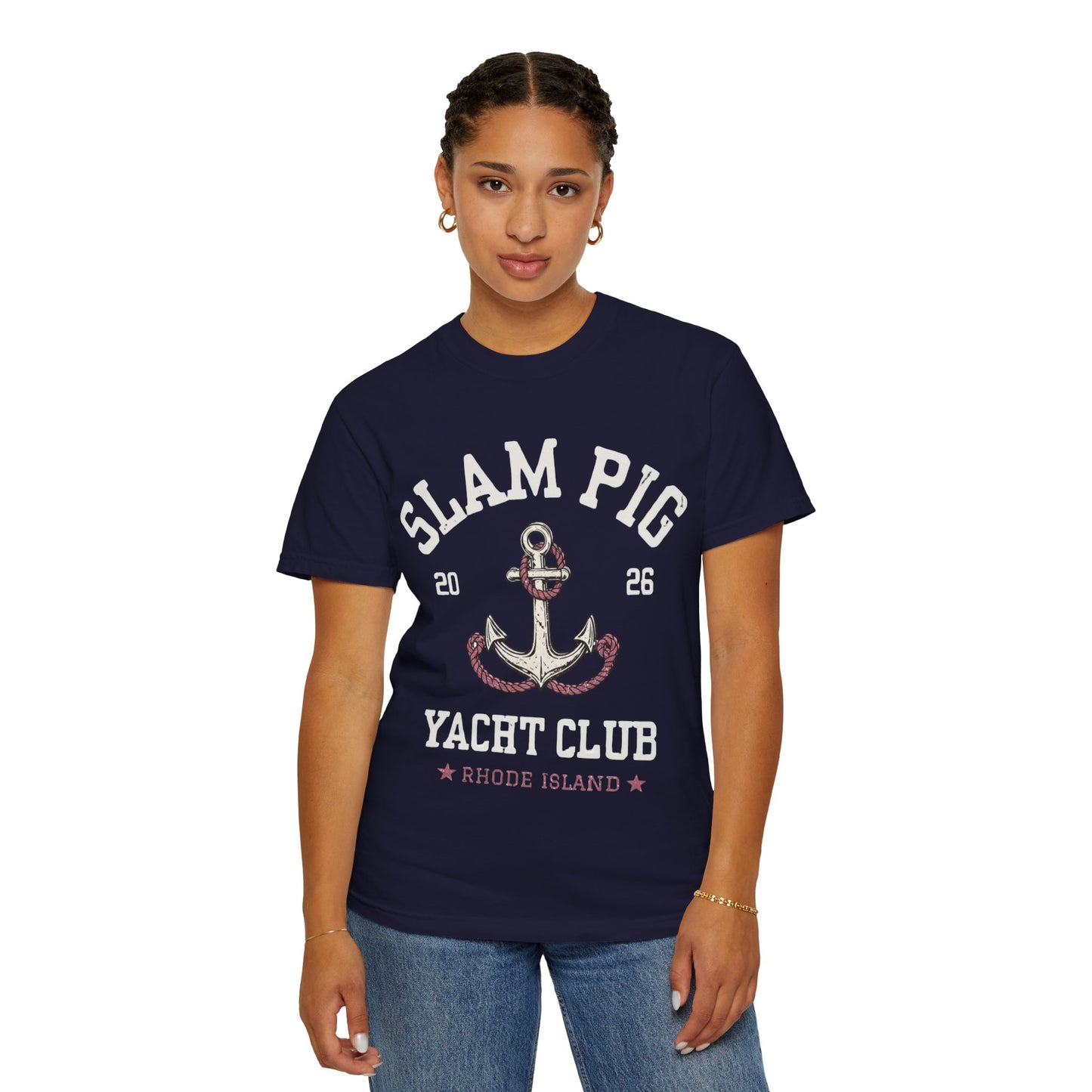 Slam Pig Yacht Club T-Shirt | Rhode Island Nautical Tee RHORI