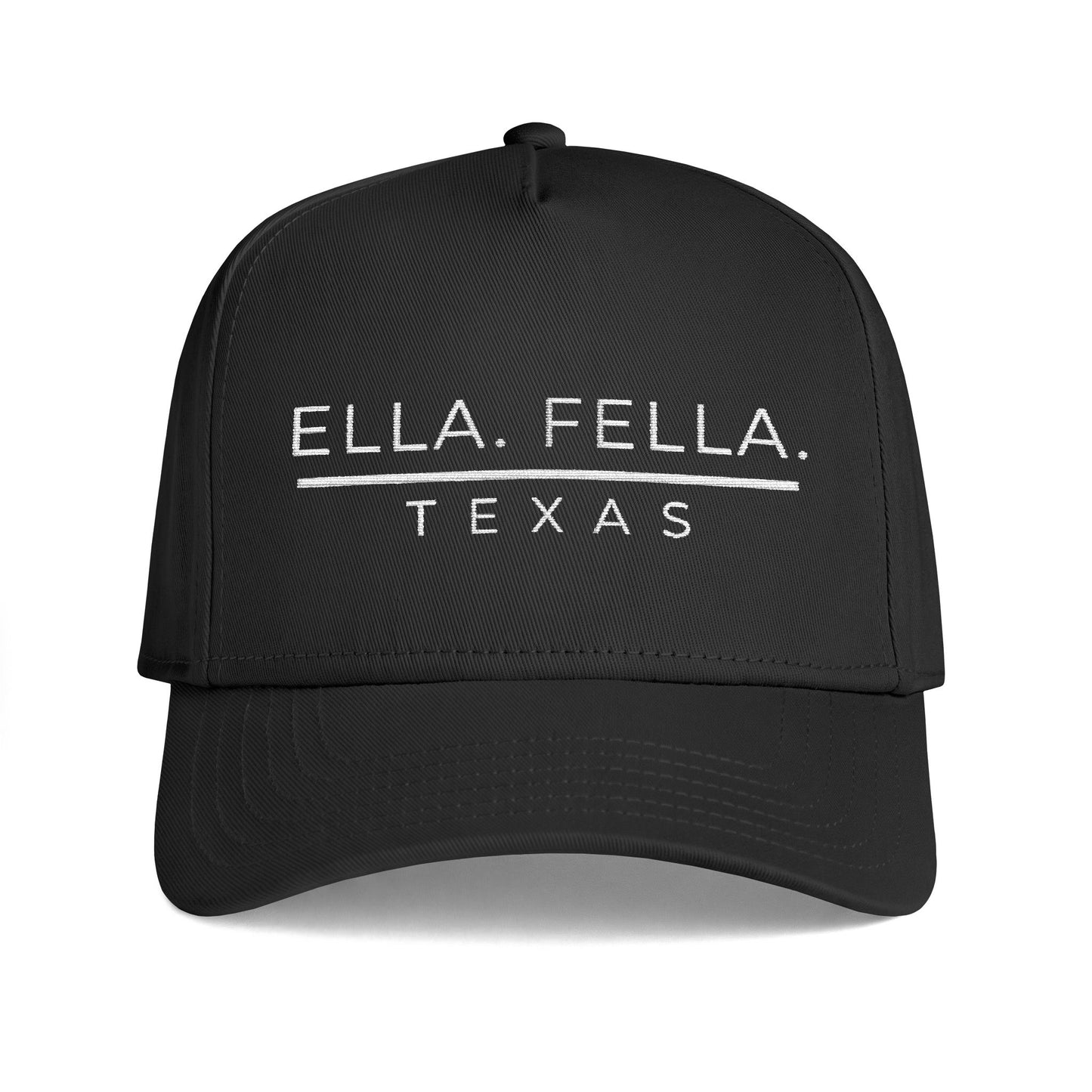 Ella Fella Texas Snapback Hat, Embroidered Trucker Cap, High Profile Curved Brim Hat, Texas Gift for Men, Western Cap